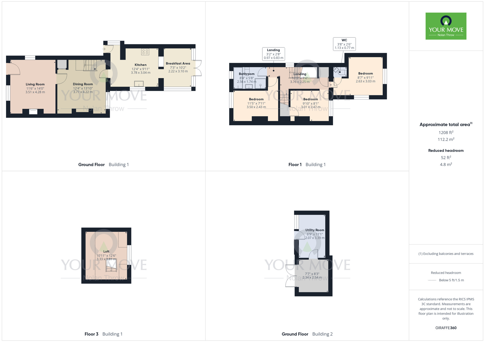 Floorplan of 3 bedroom Semi Detached House for sale, Upper High Street, Harpole, Northamptonshire, NN7