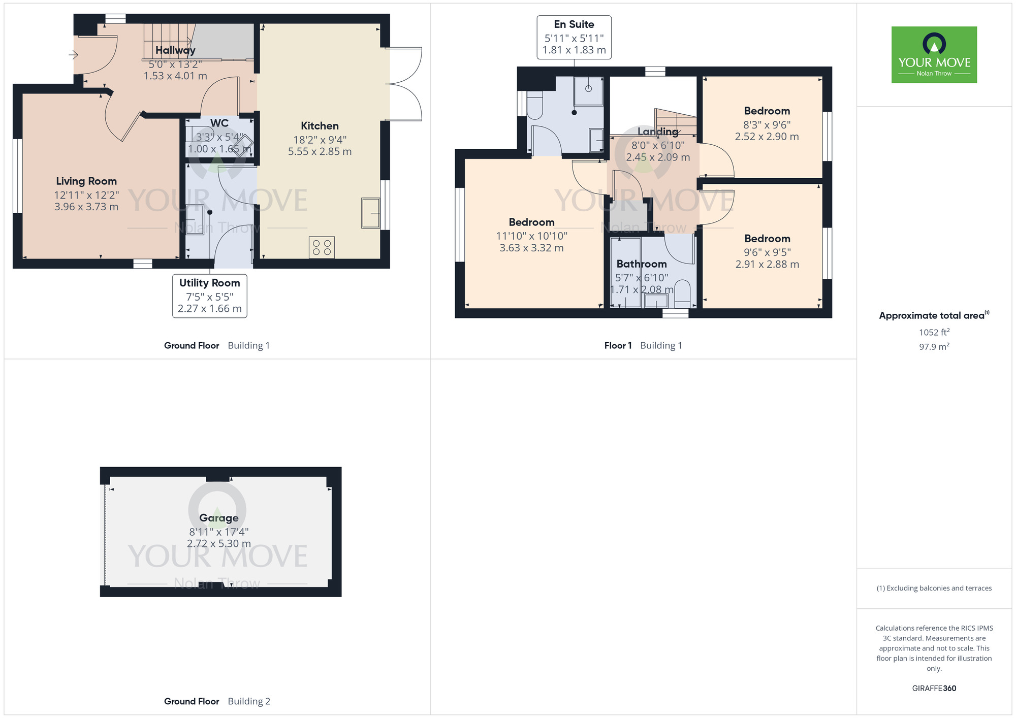 Floorplan of 3 bedroom Detached House for sale, Dunkley Way, Harlestone Manor, Northamptonshire, NN5