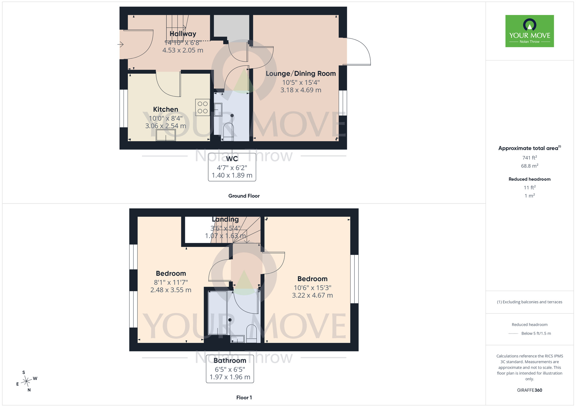 Floorplan of 2 bedroom Mid Terrace House for sale, Sessions Way, St Crispins, Northamptonshire, NN5