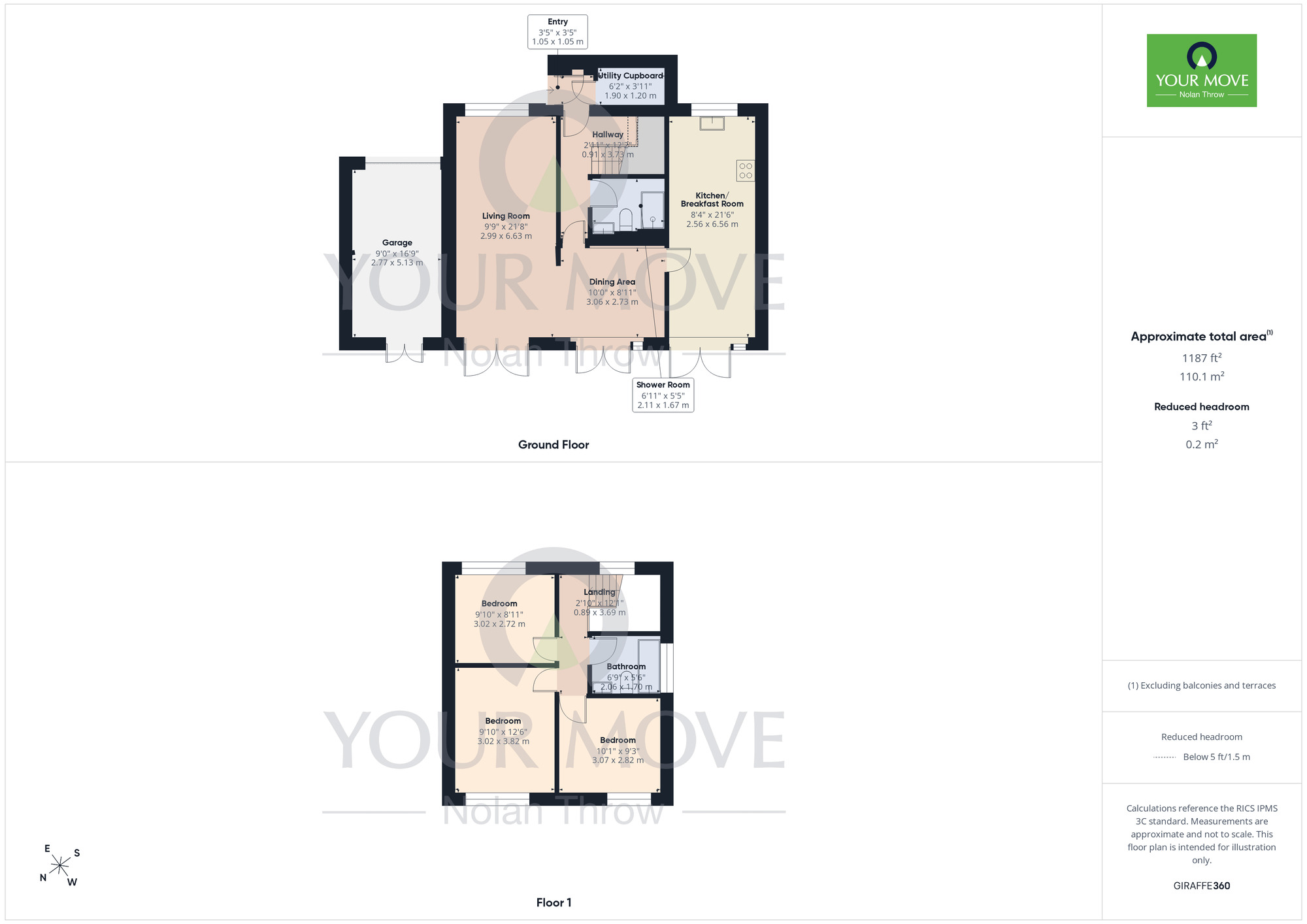 Floorplan of 3 bedroom Detached House for sale, Hopping Hill Gardens, Duston, Northamptonshire, NN5