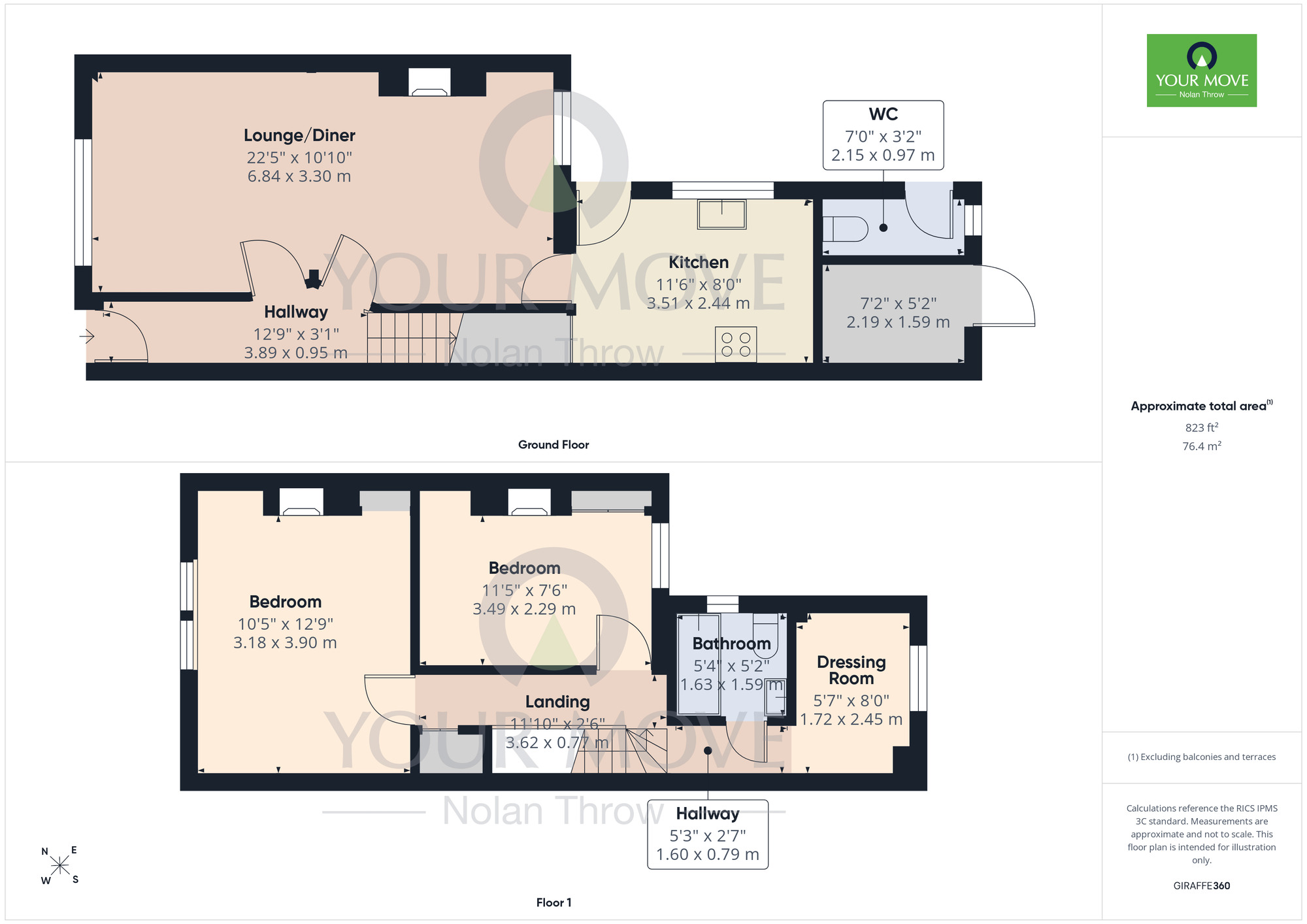 Floorplan of 2 bedroom Mid Terrace House to rent, Bowden Road, St James, Northamptonshire, NN5