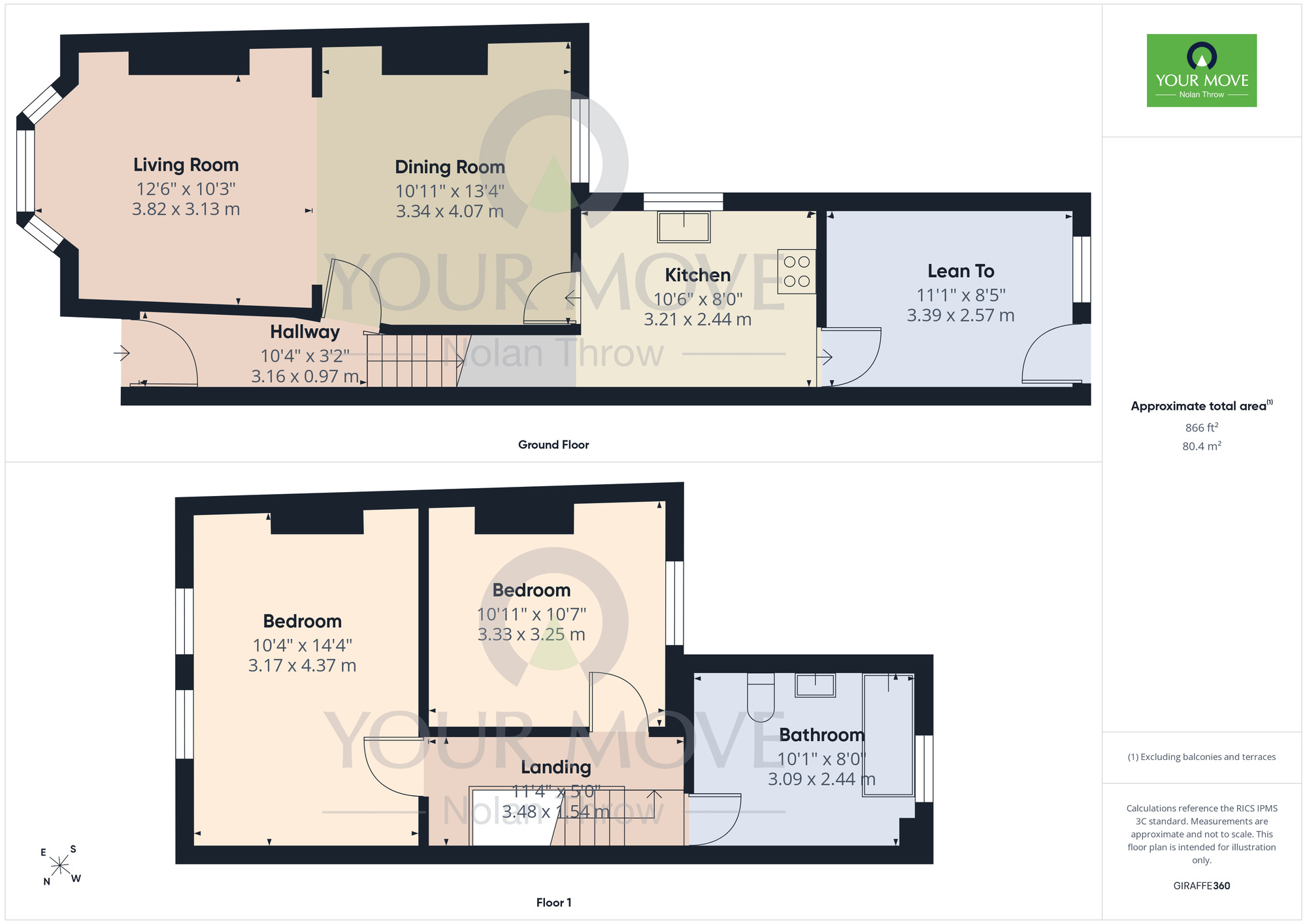 Floorplan of 2 bedroom End Terrace House for sale, Symington Street, St James, Northamptonshire, NN5