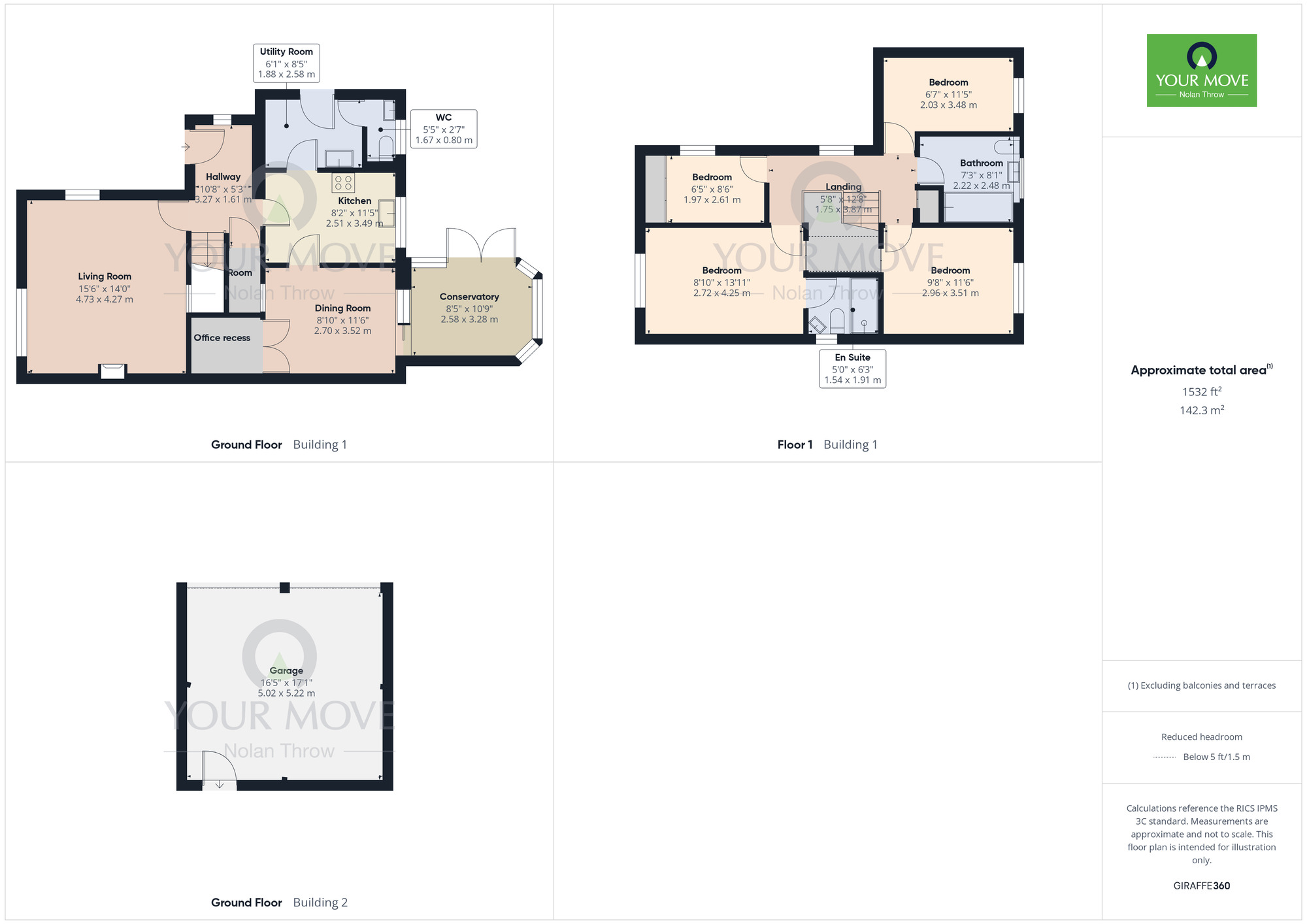 Floorplan of 4 bedroom Detached House for sale, Provence Court, Northampton, Northamptonshire, NN5