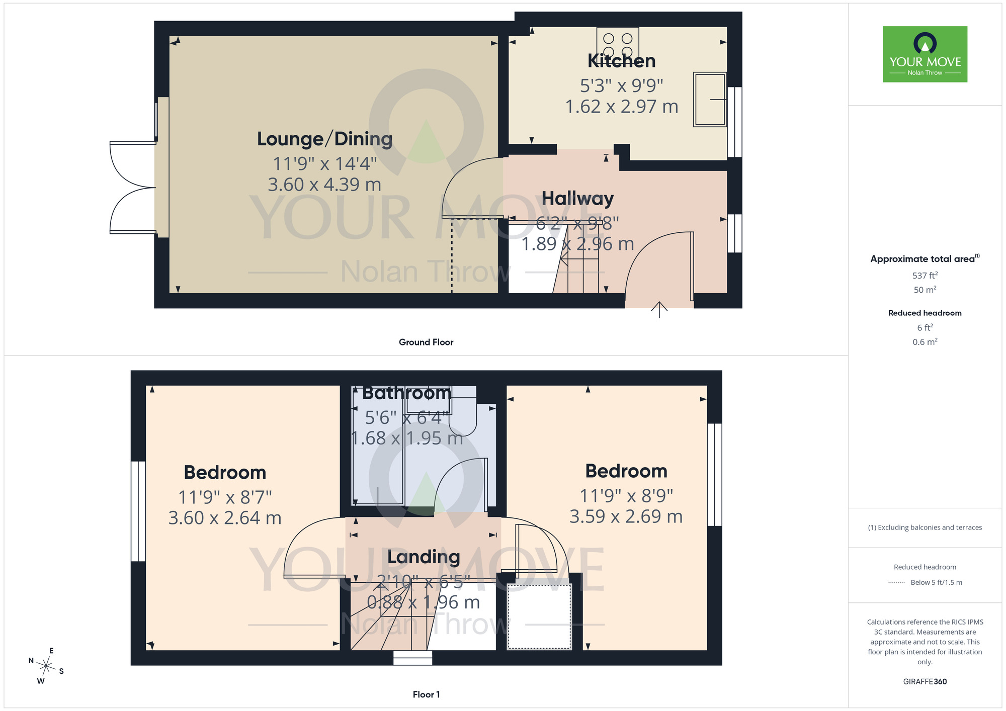 Floorplan of 2 bedroom End Terrace House to rent, Limoges Court, Duston, Northamptonshire, NN5