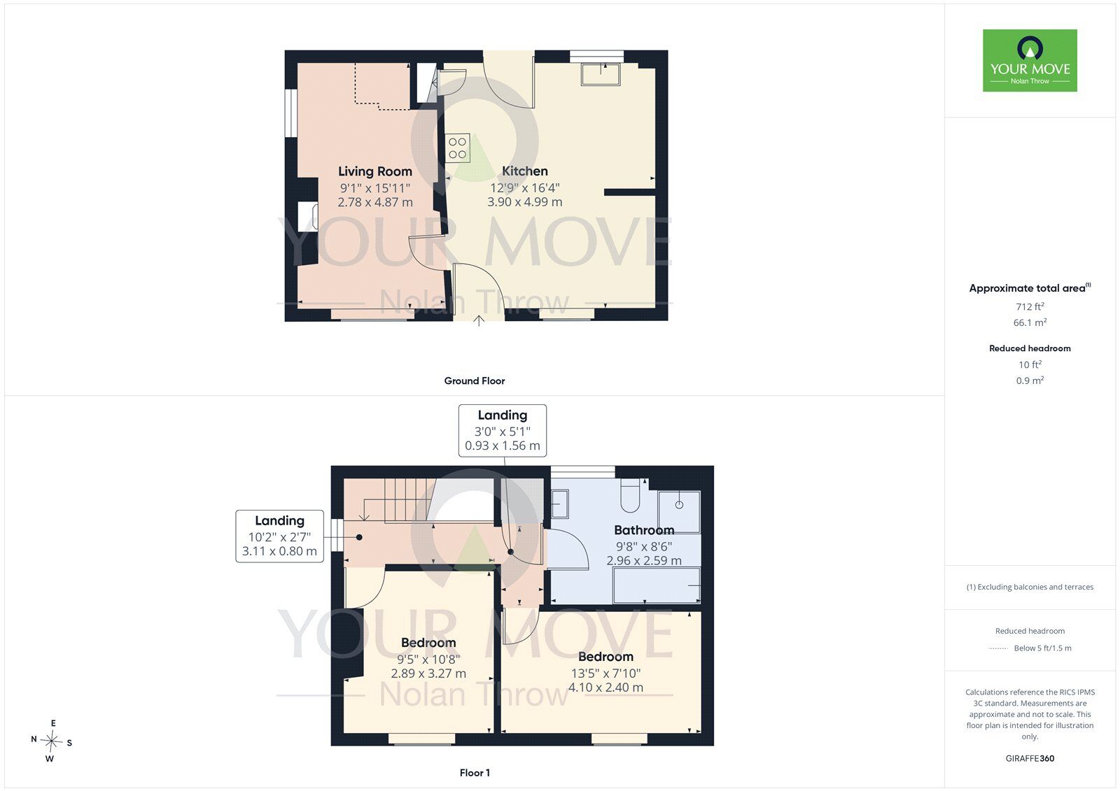Floorplan of 2 bedroom Semi Detached House for sale, Cattle End, Silverstone, Northamptonshire, NN12