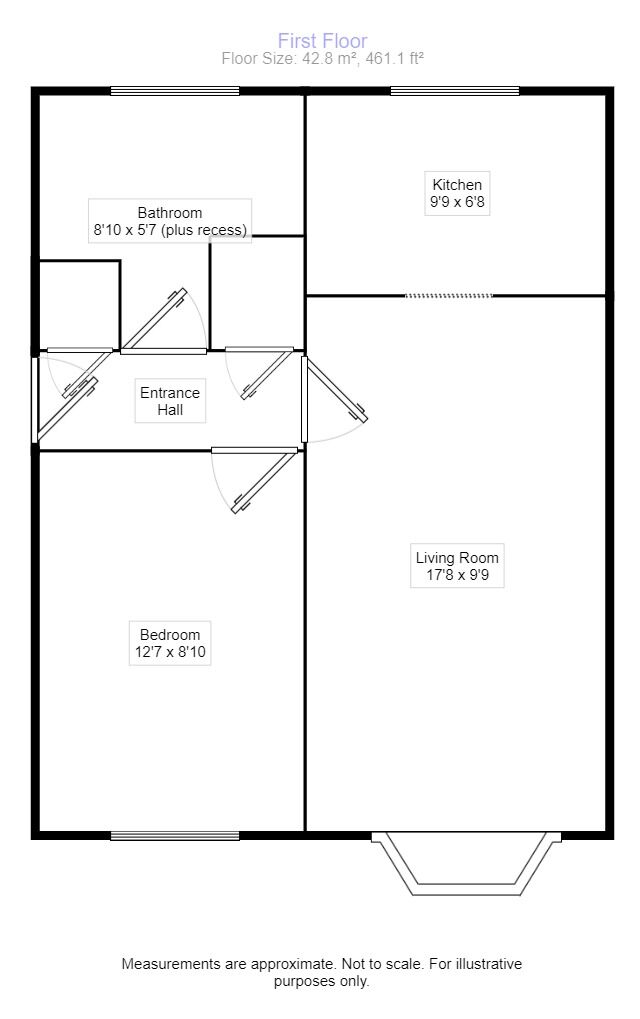 Floorplan of 1 bedroom  Flat for sale, Hudson Close, East Sussex, BN23