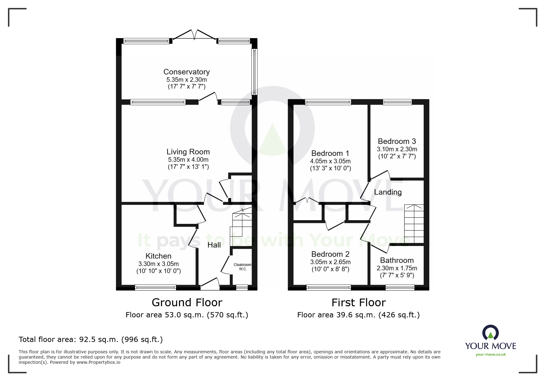 Floorplan of 3 bedroom End Terrace House to rent, Keith Walk, Eastbourne, East Sussex, BN23