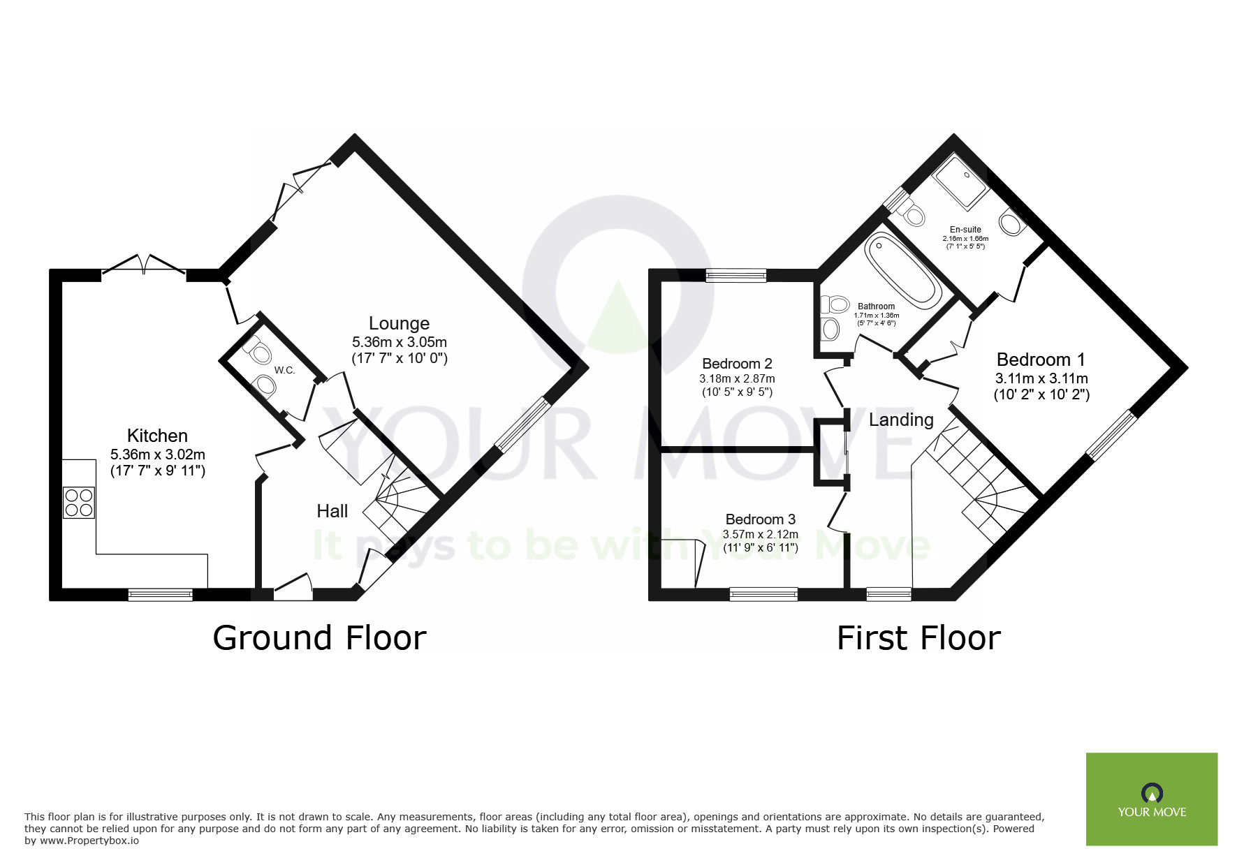 Floorplan of 3 bedroom Detached House for sale, Wooller Street, Eastbourne, East Sussex, BN22