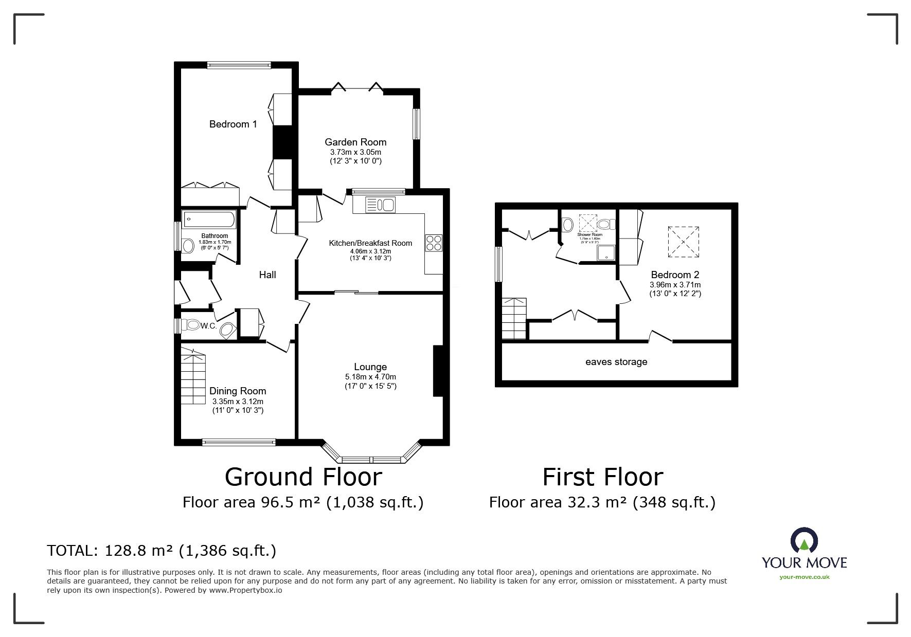 Floorplan of 2 bedroom Detached Bungalow for sale, Mill Way, Polegate, East Sussex, BN26