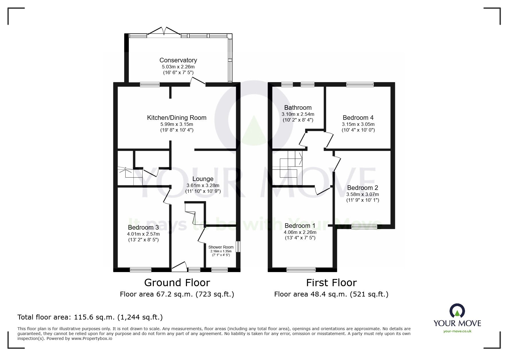Floorplan of 3 bedroom Semi Detached House for sale, Badlesmere Road, Eastbourne, East Sussex, BN22