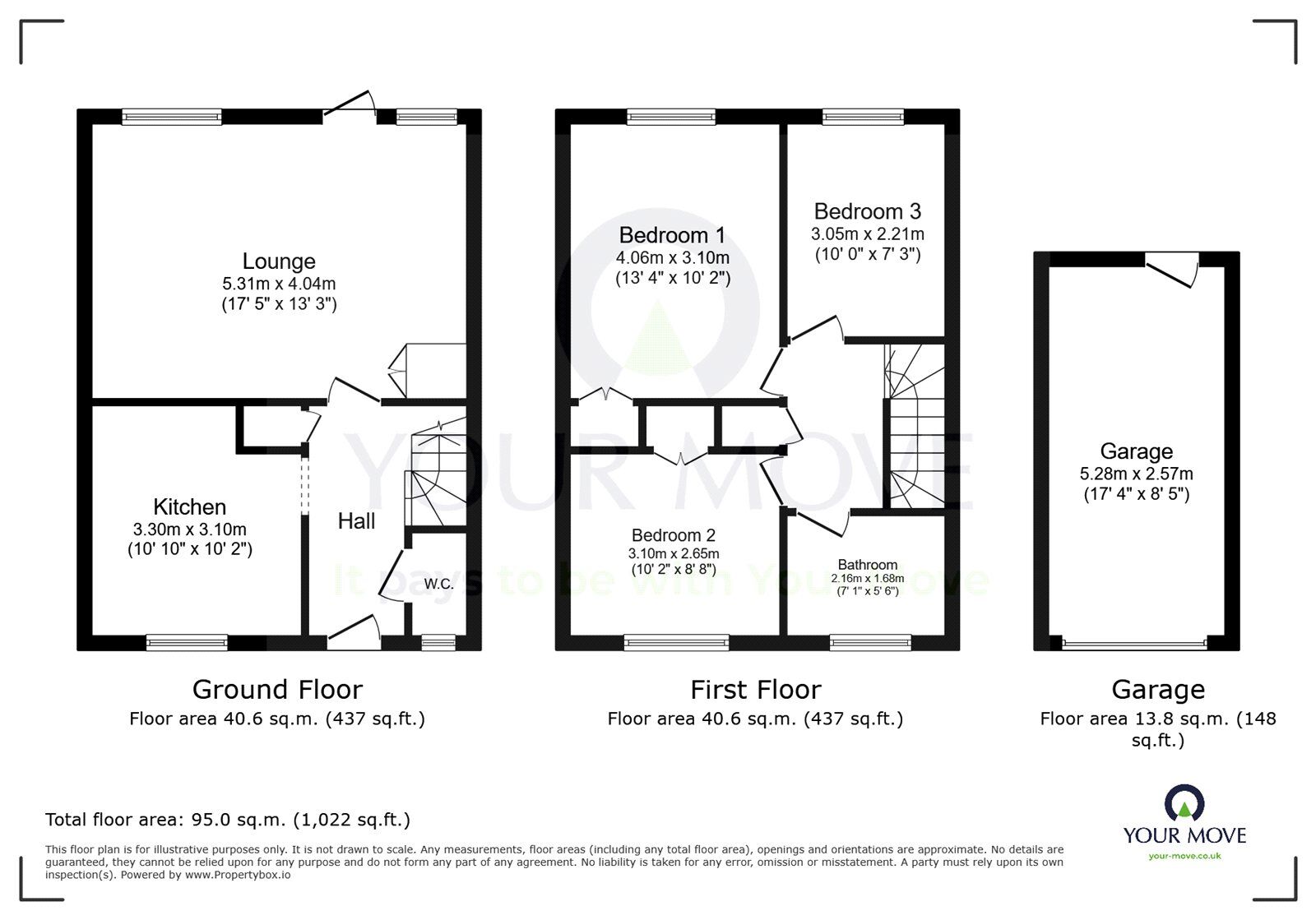 Floorplan of 3 bedroom Mid Terrace House for sale, Hardy Drive, Eastbourne, East Sussex, BN23