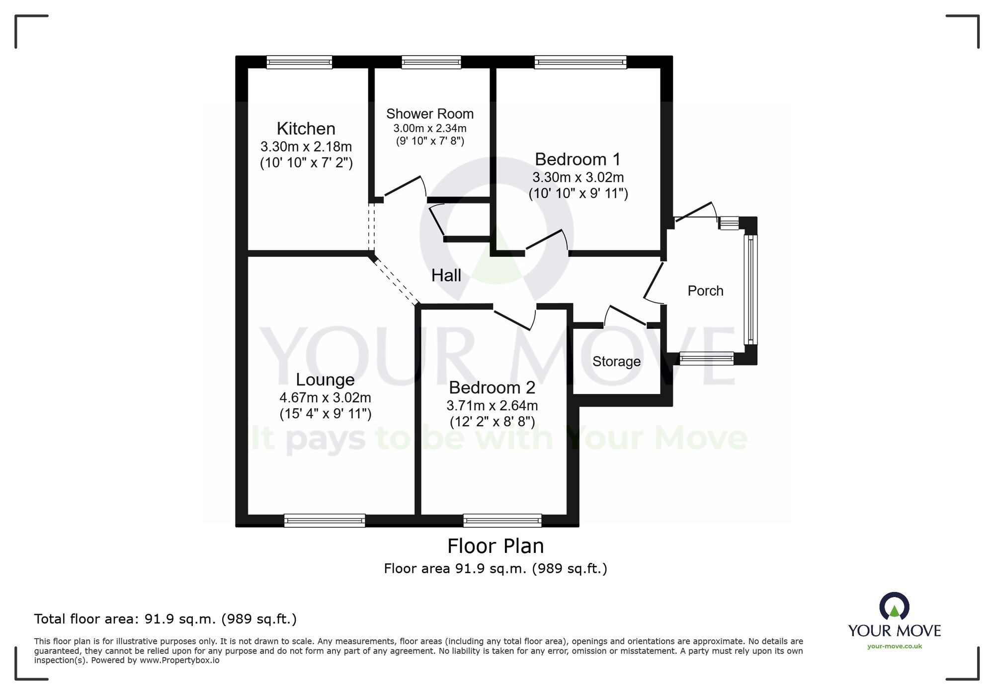 Floorplan of 2 bedroom  Flat to rent, Shakespeare Walk, Eastbourne, East Sussex, BN23