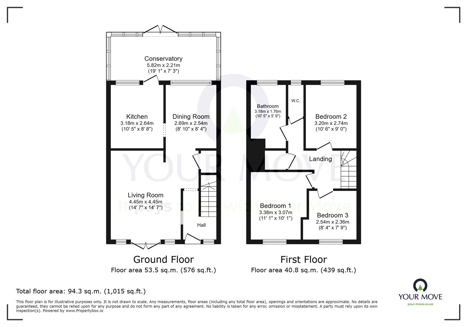 Floorplan of 3 bedroom Mid Terrace House to rent, The Parade, Beachlands, East Sussex, BN24