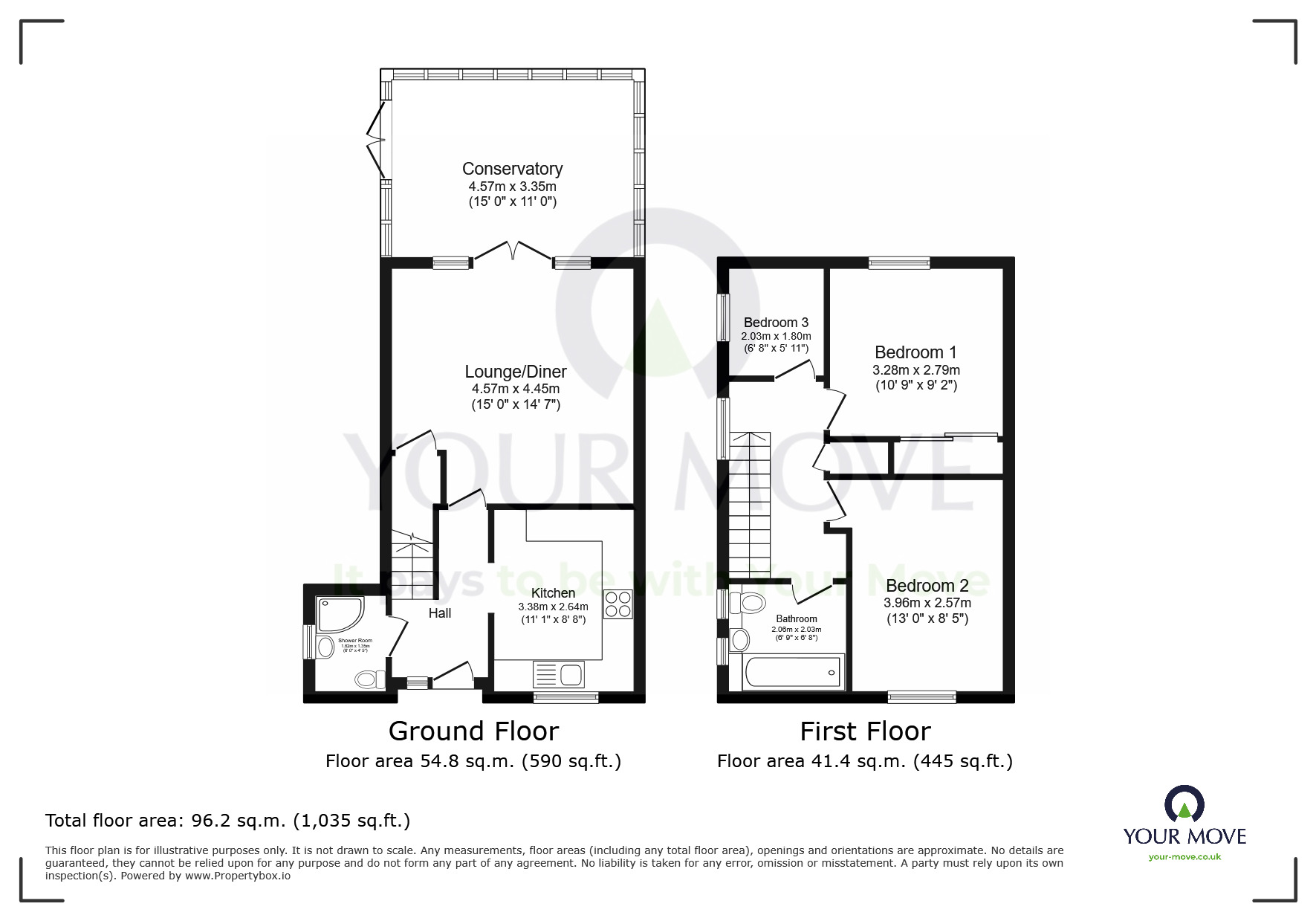 Floorplan of 3 bedroom Detached House for sale, Ramsay Way, Eastbourne, East Sussex, BN23