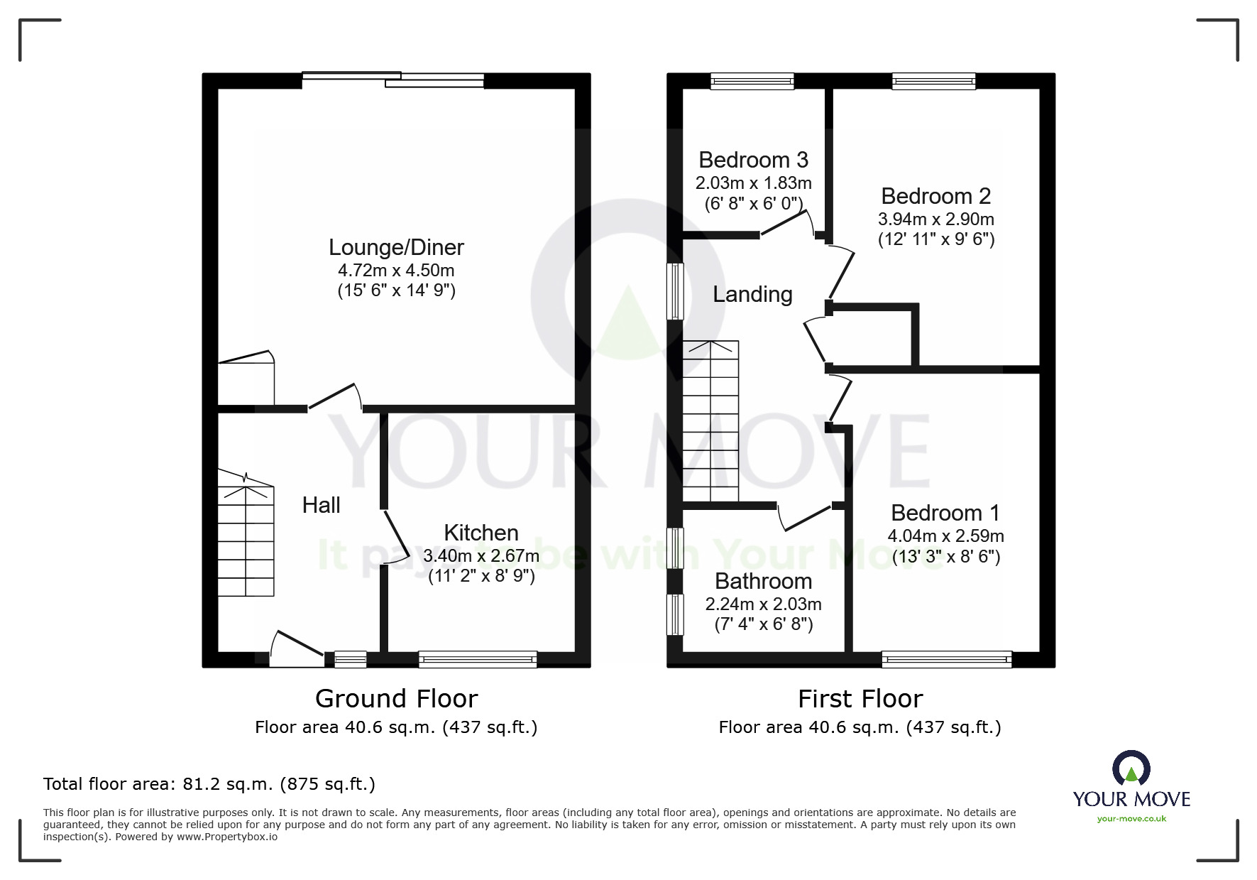 Floorplan of 3 bedroom Detached House to rent, Sturdee Close, Eastbourne, East Sussex, BN23