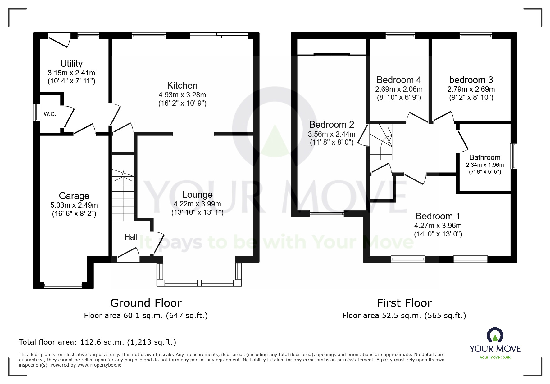 Floorplan of 4 bedroom Detached House for sale, Elmwood Gardens, Eastbourne, East Sussex, BN23