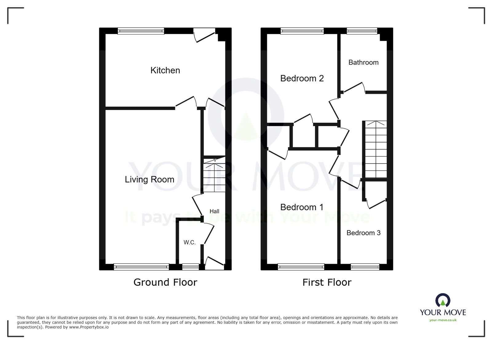Floorplan of 3 bedroom End Terrace House for sale, Alfred Road, Eastbourne, East Sussex, BN23