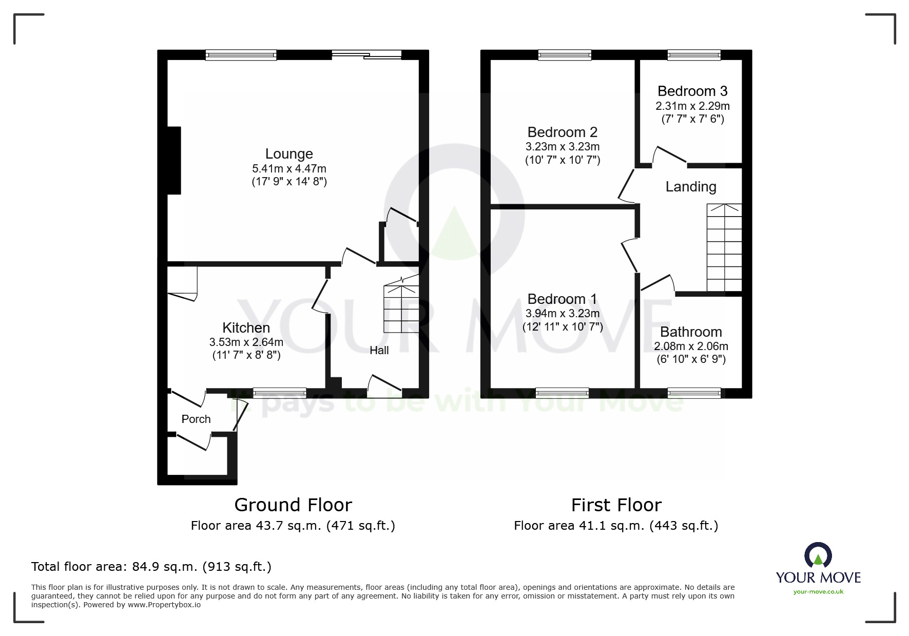 Floorplan of 3 bedroom End Terrace House for sale, Princes Road, Eastbourne, East Sussex, BN23