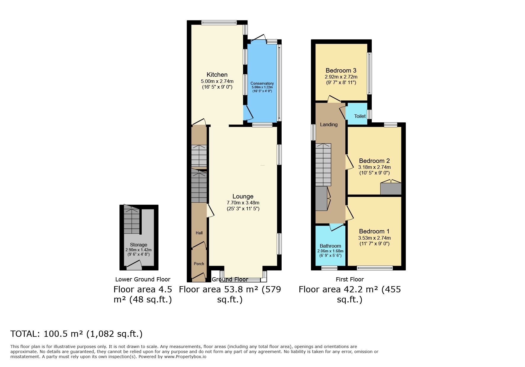 Floorplan of 3 bedroom Detached House to rent, Myrtle Road, Eastbourne, East Sussex, BN22