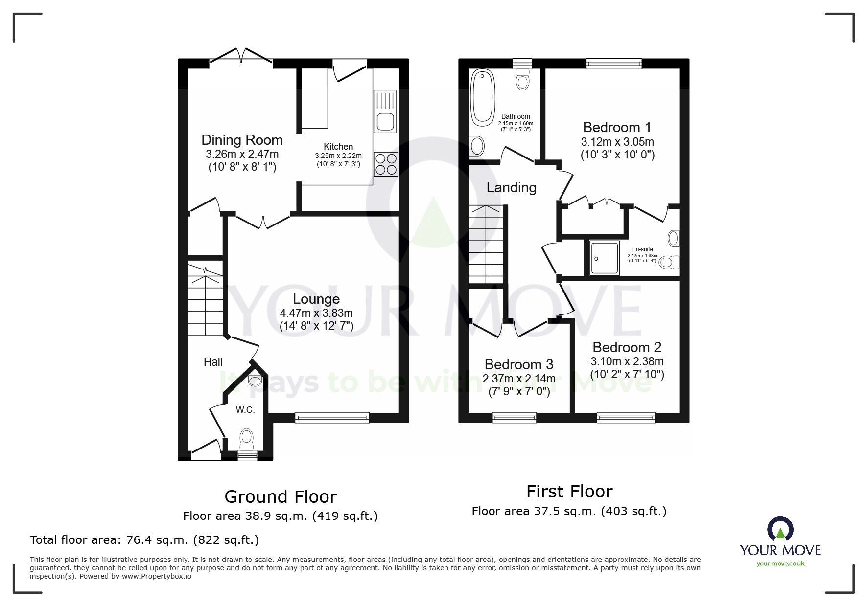 Floorplan of 3 bedroom Semi Detached House for sale, Solomons Close, Eastbourne, East Sussex, BN23