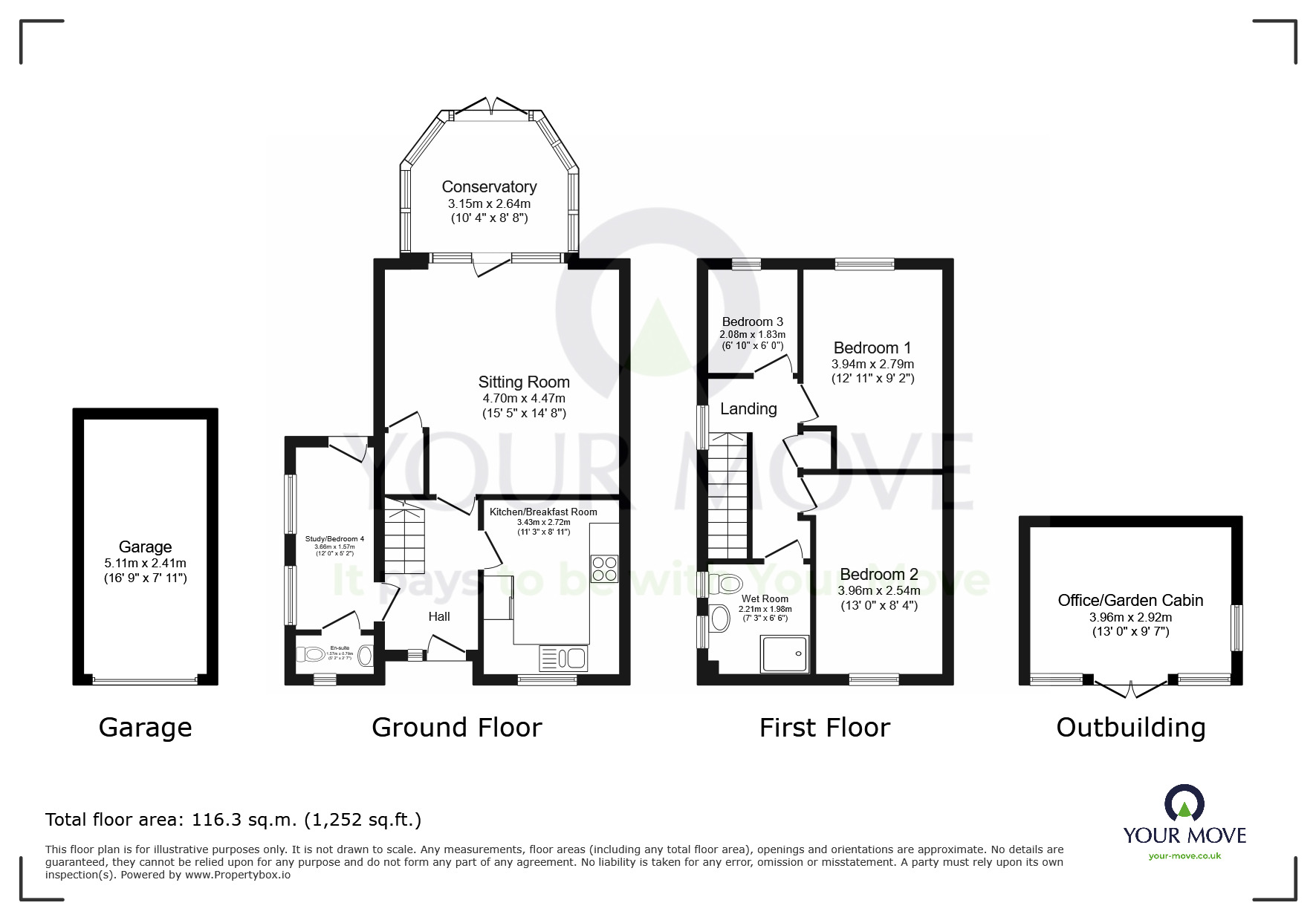 Floorplan of 4 bedroom Detached House for sale, Sturdee Close, Eastbourne, East Sussex, BN23