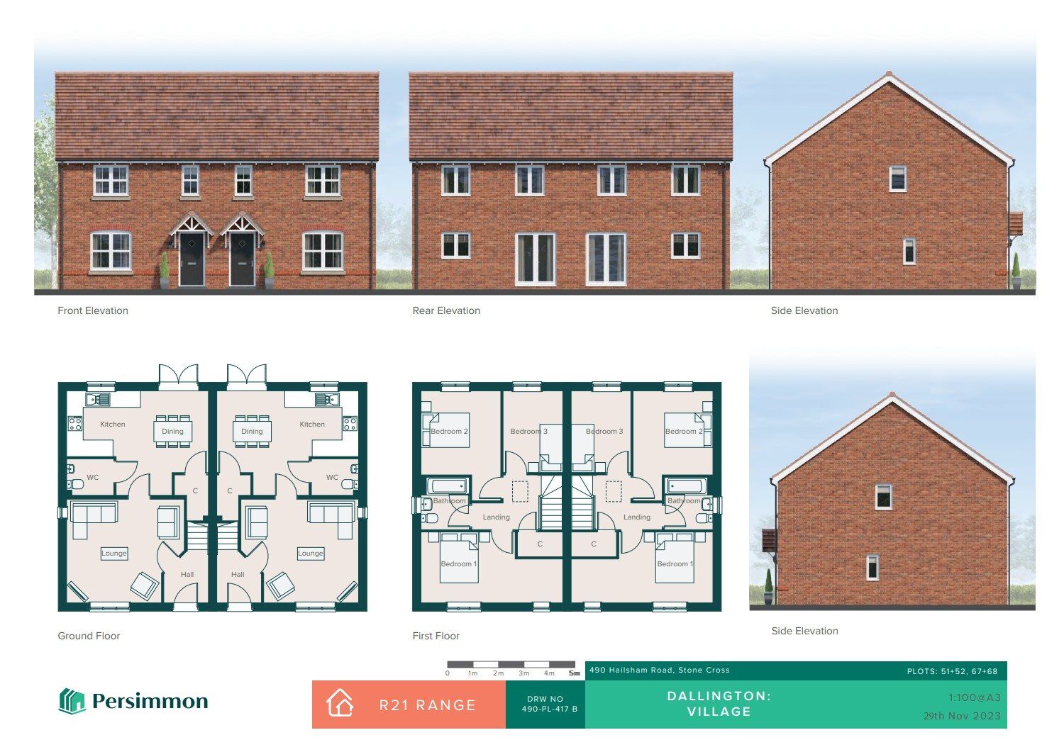 Floorplan of 3 bedroom Semi Detached House for sale, Gander Way, Stone Cross, East Sussex, BN24