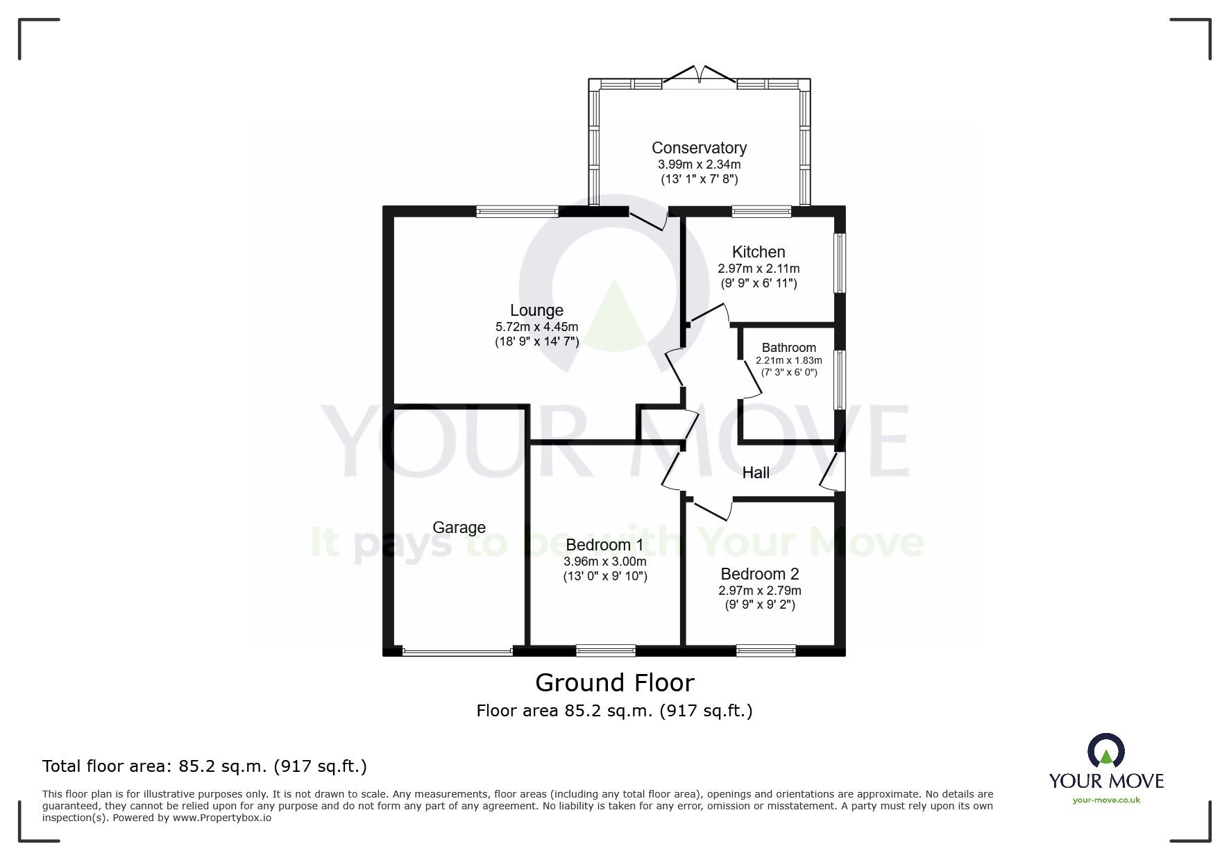 Floorplan of 2 bedroom Semi Detached Bungalow for sale, Orchid Close, Eastbourne, East Sussex, BN23