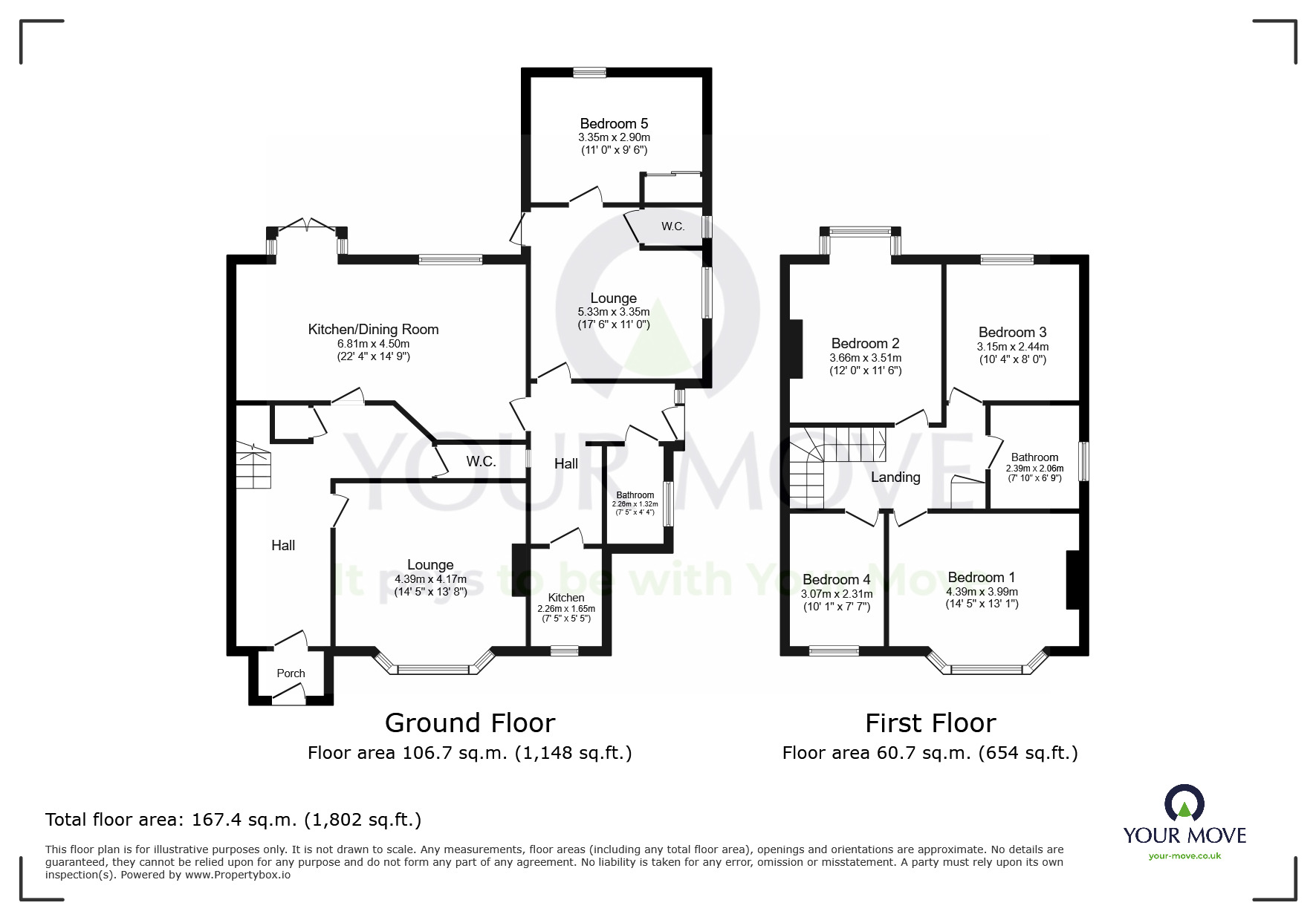 Floorplan of 5 bedroom Semi Detached House for sale, Fitzmaurice Avenue, Eastbourne, East Sussex, BN22