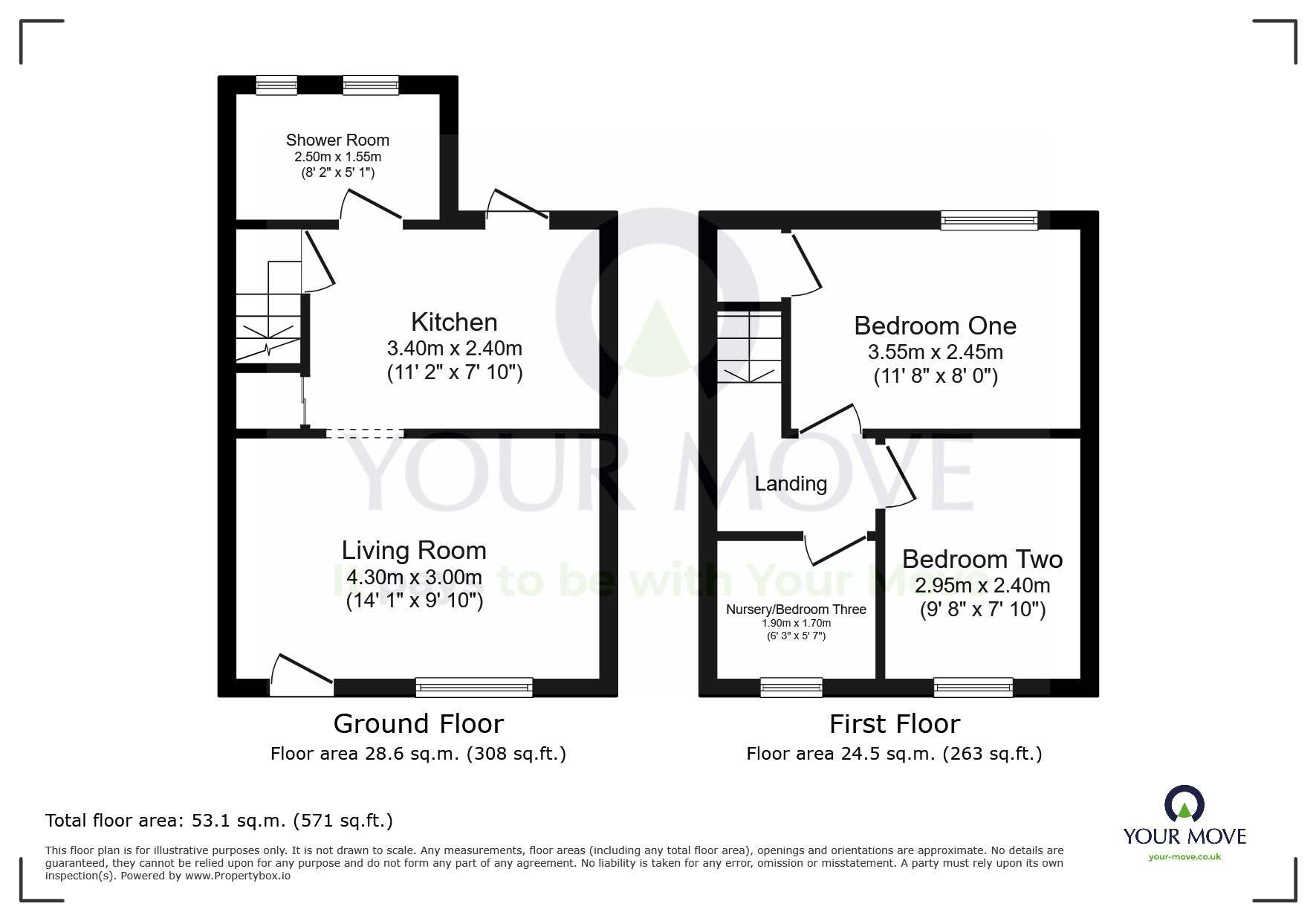 Floorplan of 3 bedroom Mid Terrace House to rent, New Place, Eastbourne, East Sussex, BN21