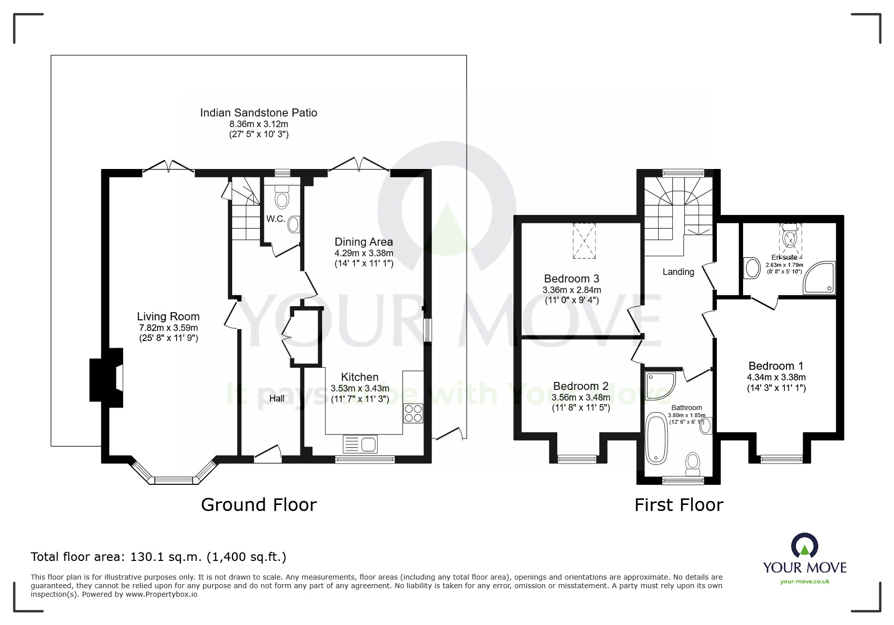 Floorplan of 3 bedroom Detached House for sale, Eastbourne Road, East Dean, East Sussex, BN20