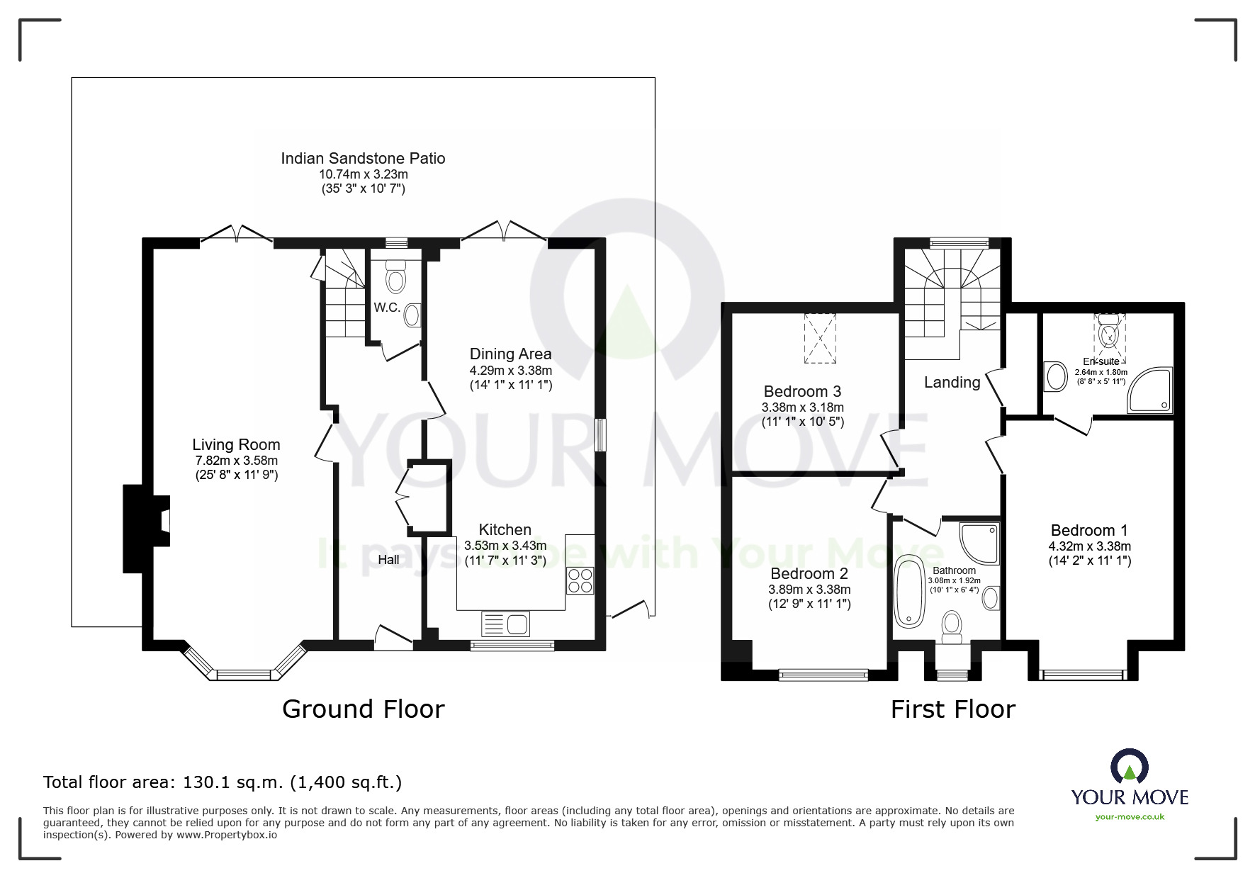 Floorplan of 3 bedroom Detached House for sale, Eastbourne Road, East Dean, East Sussex, BN20