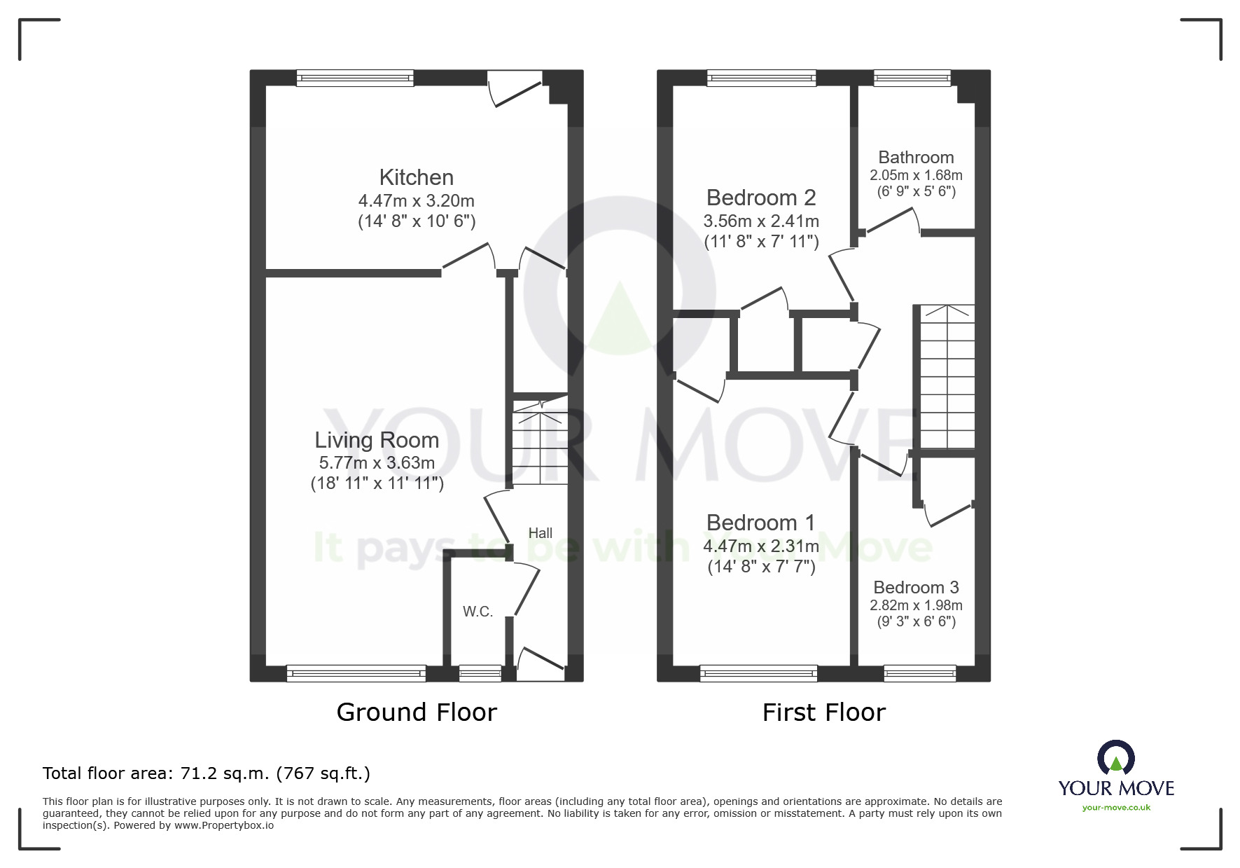 Floorplan of 3 bedroom Semi Detached House for sale, Alfred Road, Eastbourne, East Sussex, BN23
