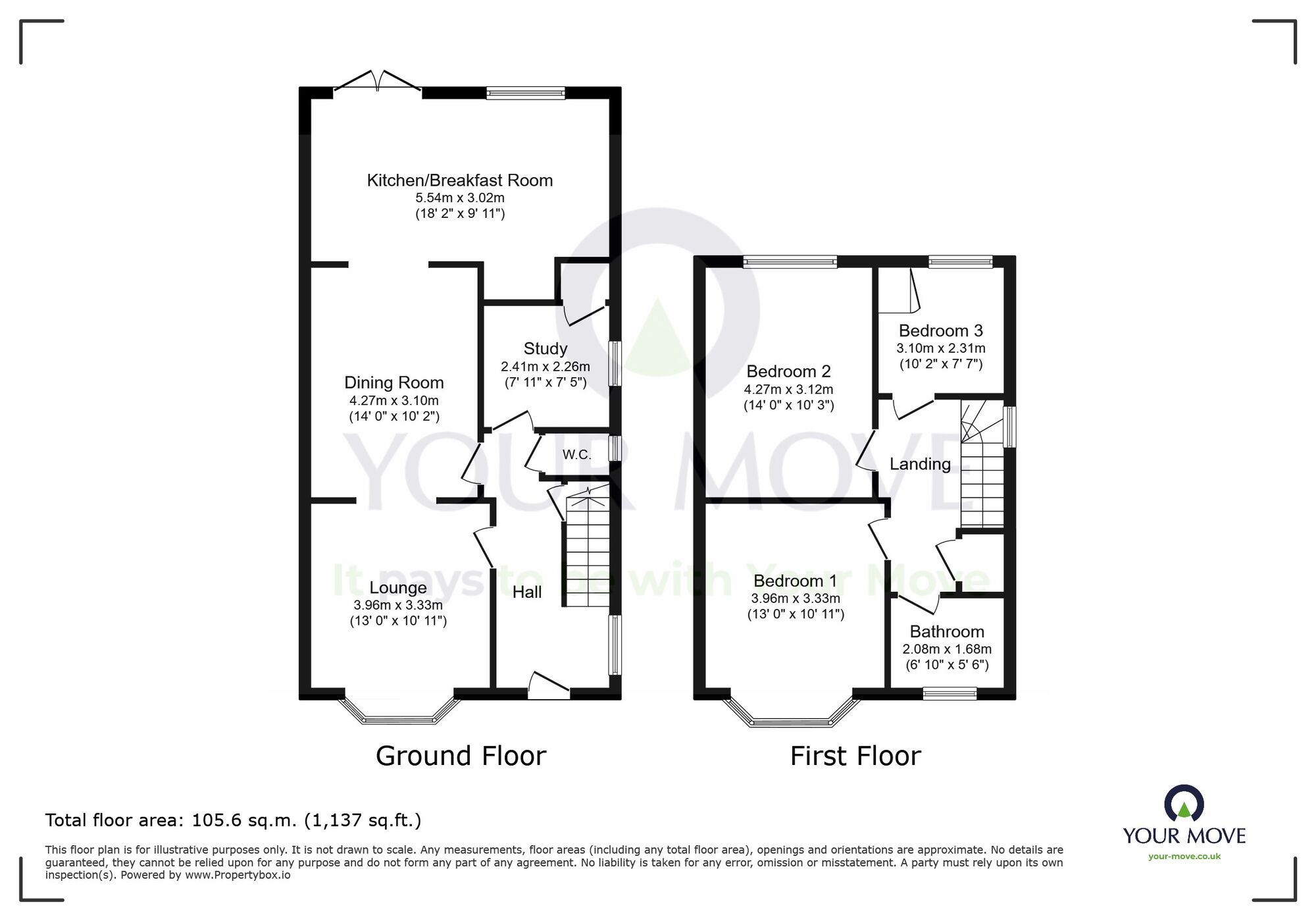 Floorplan of 3 bedroom Semi Detached House for sale, Marlow Avenue, Eastbourne, East Sussex, BN22
