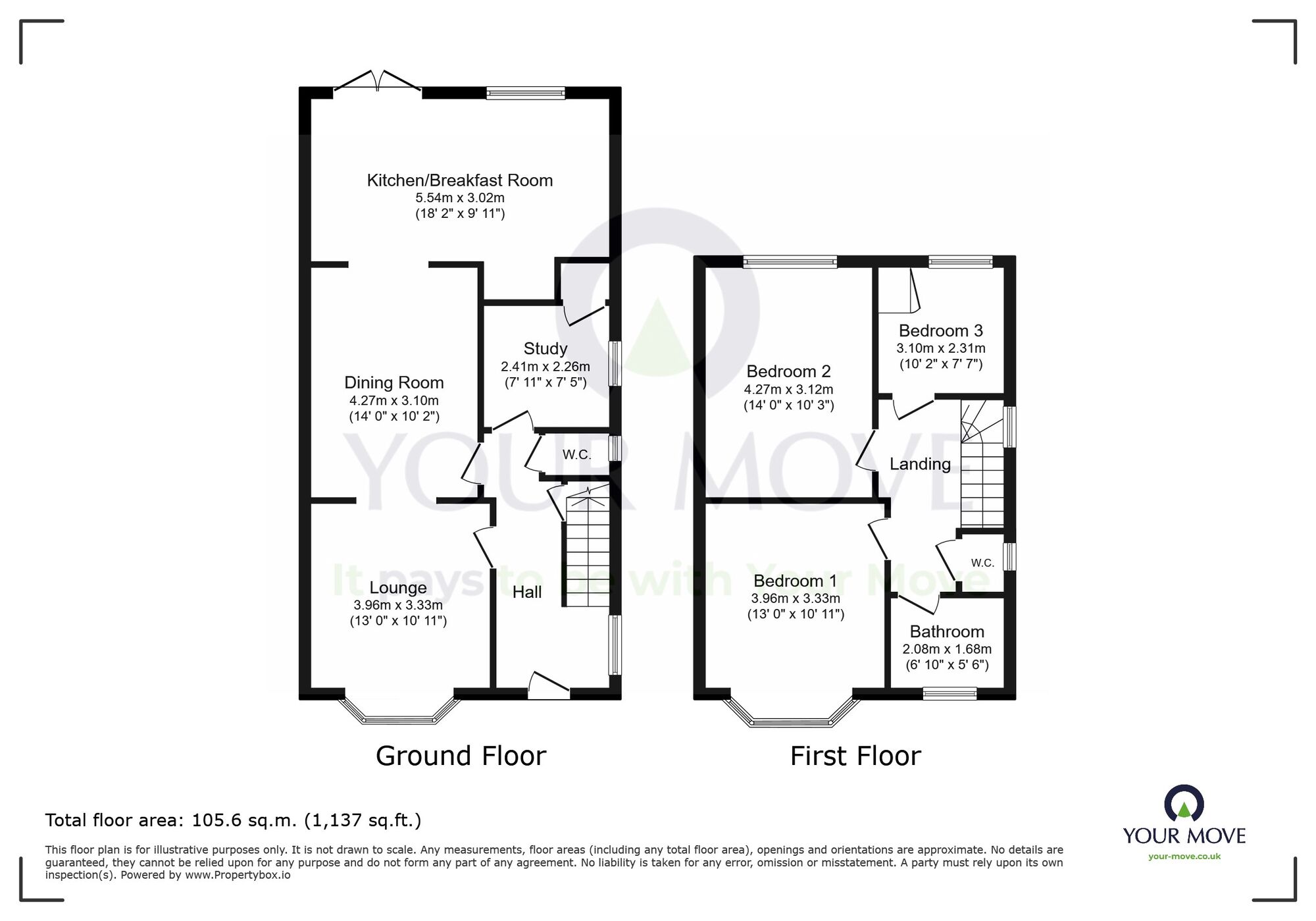 Floorplan of 3 bedroom Semi Detached House for sale, Marlow Avenue, Eastbourne, East Sussex, BN22