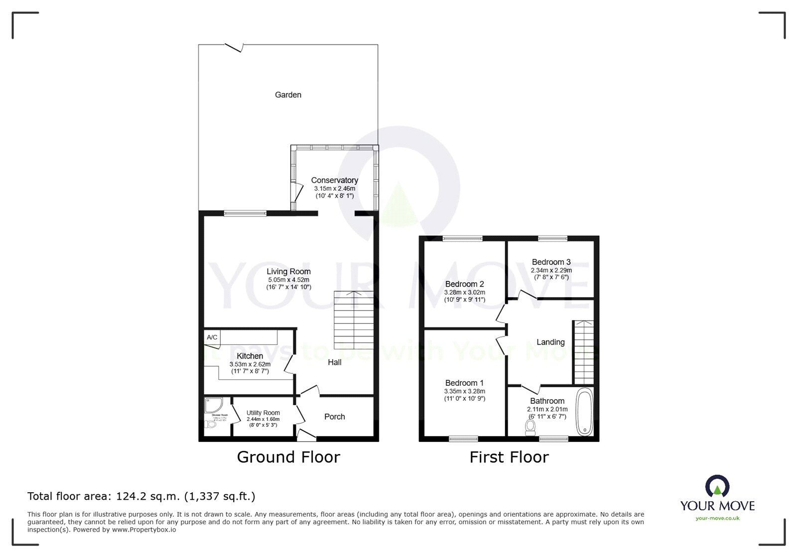 Floorplan of 3 bedroom Mid Terrace House for sale, Fraser Avenue, Eastbourne, East Sussex, BN23