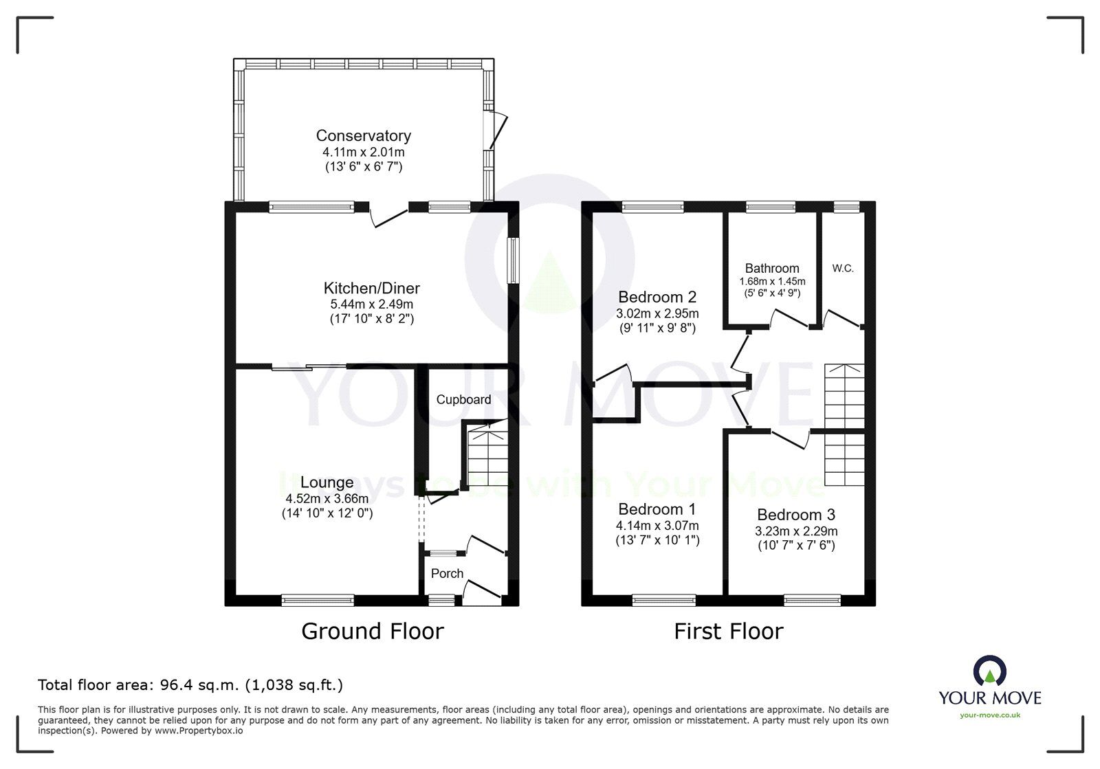 Floorplan of 3 bedroom End Terrace House for sale, Iden Street, Eastbourne, East Sussex, BN22
