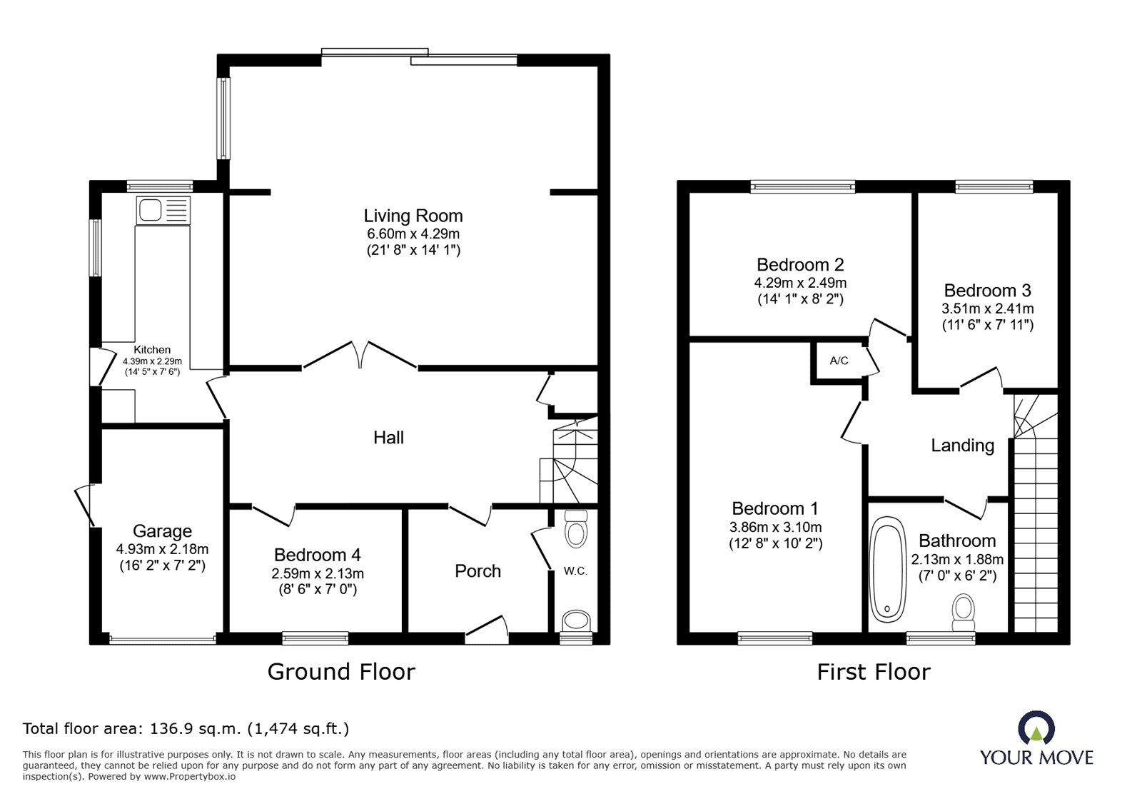 Floorplan of 3 bedroom Detached House for sale, Middleton Drive, Eastbourne, East Sussex, BN23