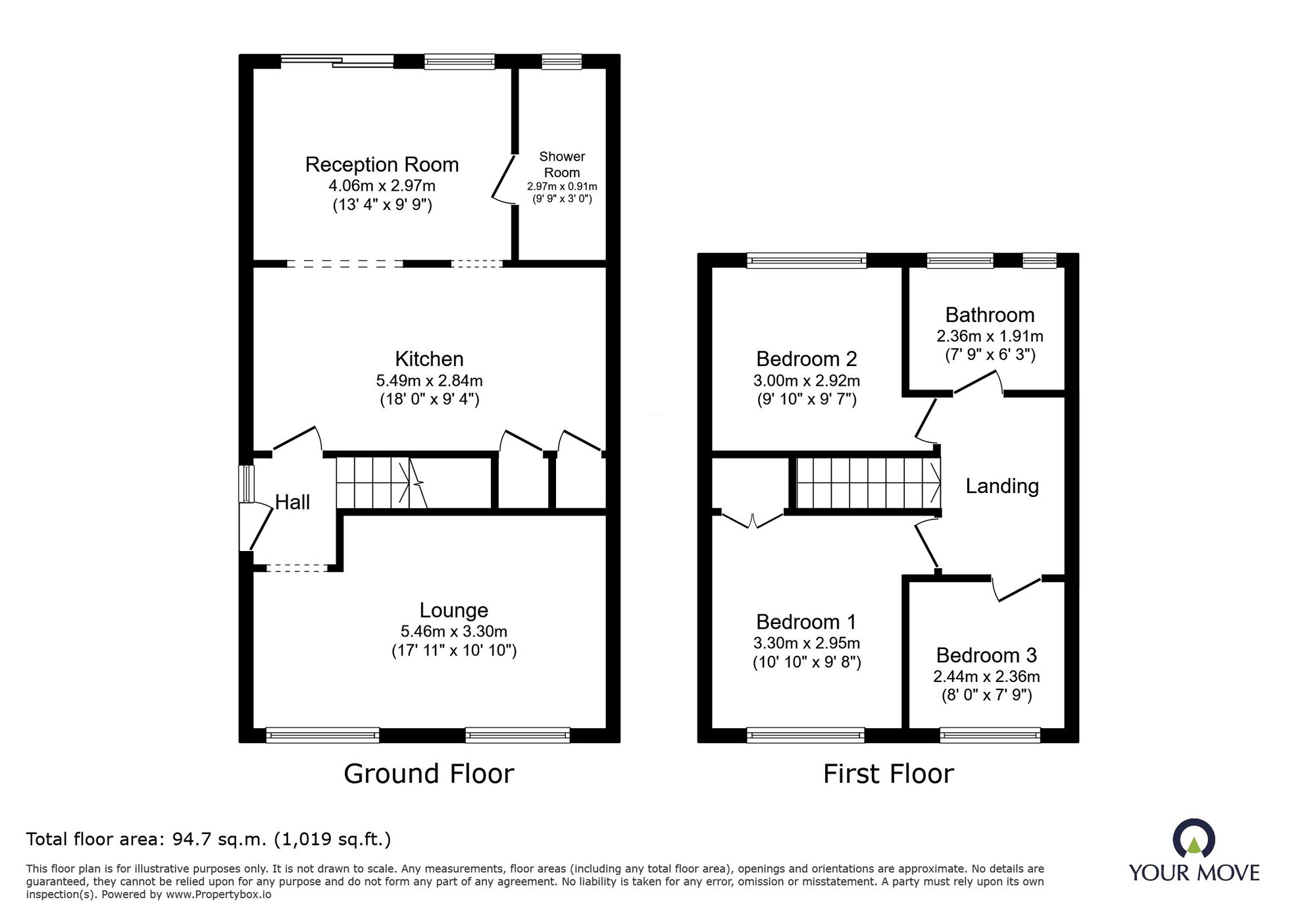 Floorplan of 3 bedroom Semi Detached House for sale, Drake Avenue, Eastbourne, East Sussex, BN23