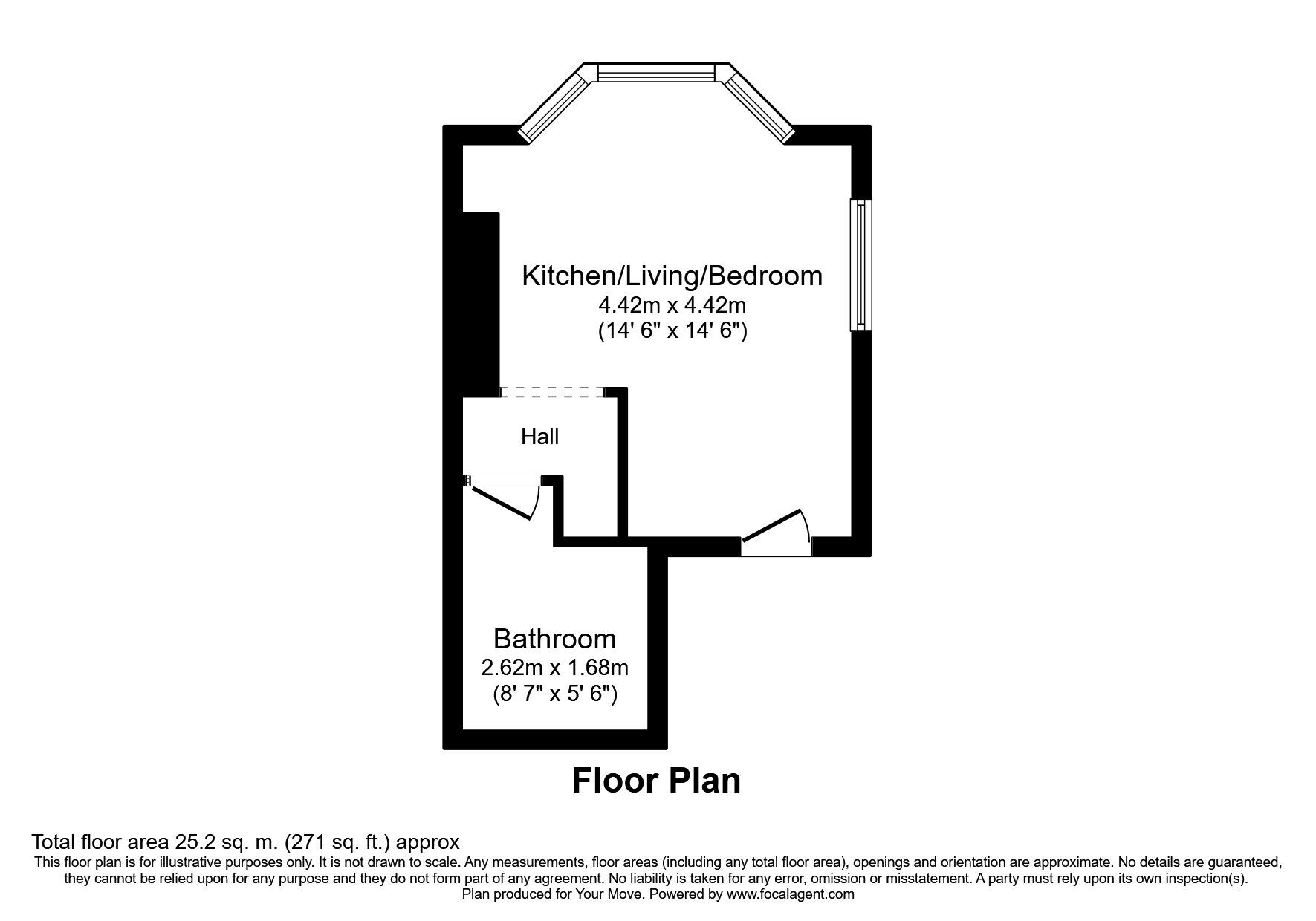 Floorplan of 1 bedroom  Flat to rent, Blackall Road, Exeter, EX4