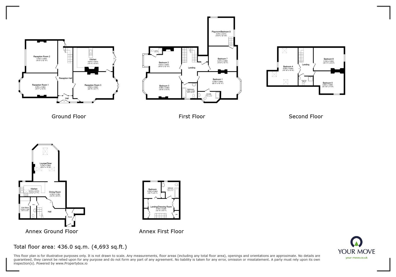Floorplan of 8 bedroom Semi Detached House for sale, Portland Avenue, Devon, EX8