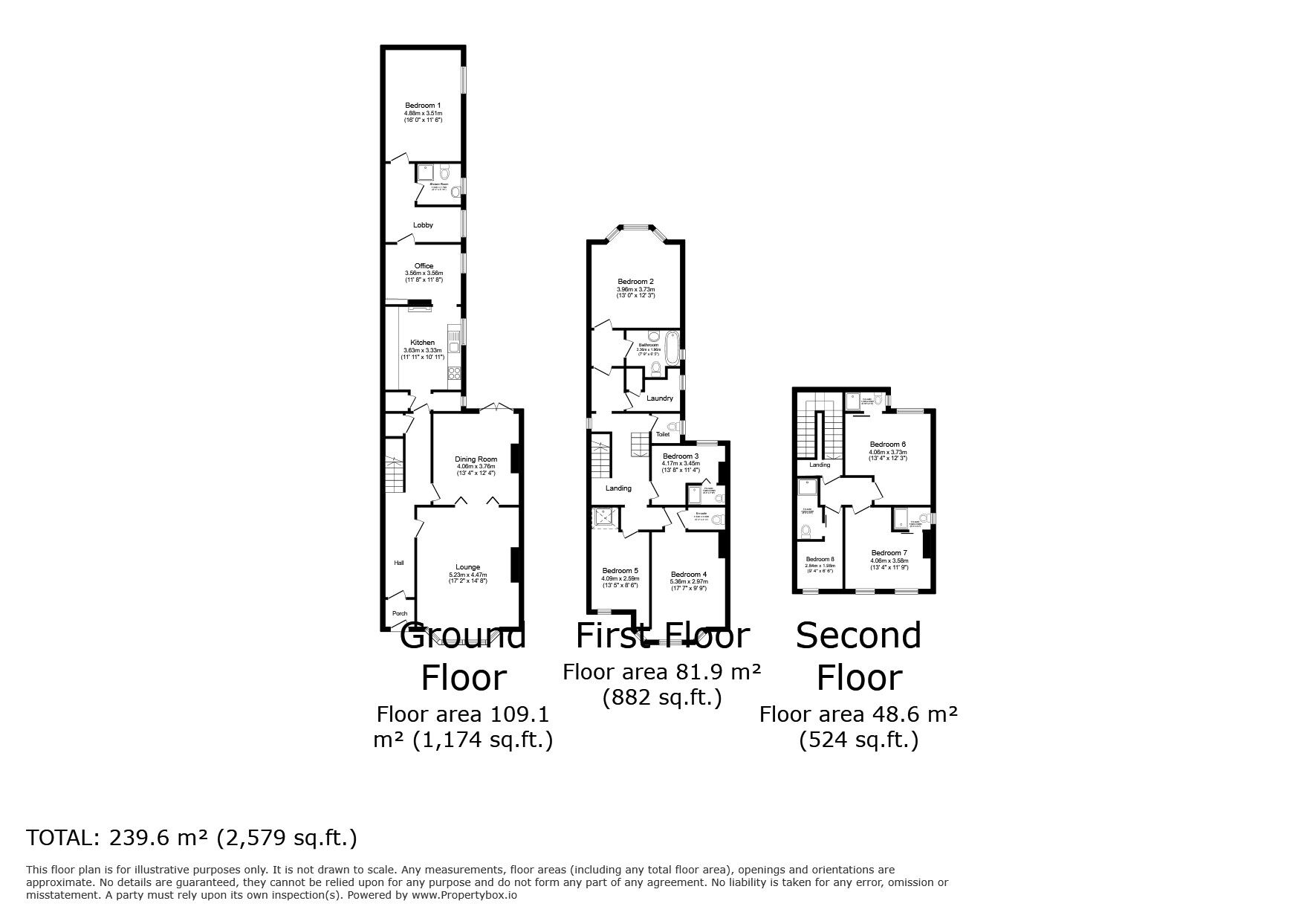 Floorplan of 8 bedroom Mid Terrace House for sale, Morton Road, Exmouth, Devon, EX8
