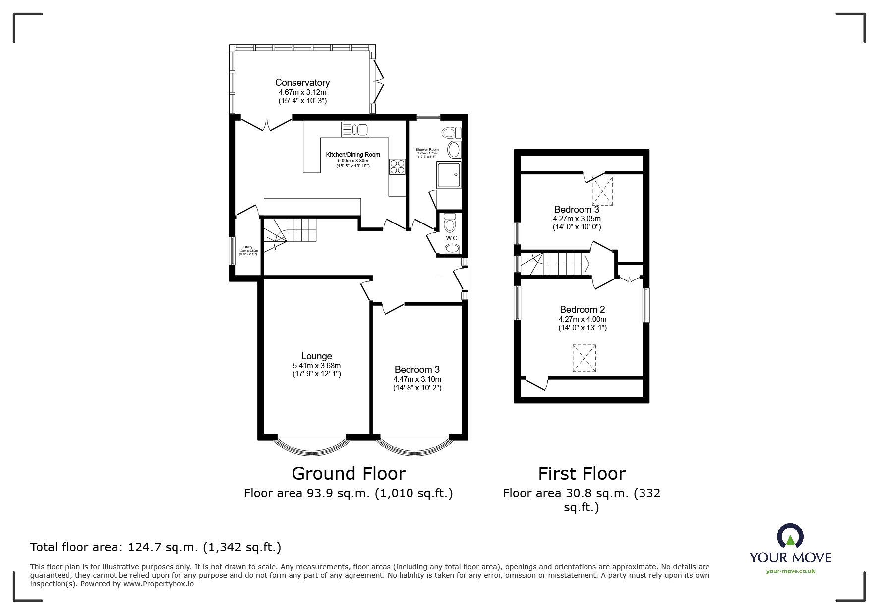 Floorplan of 3 bedroom Detached Bungalow for sale, Halsdon Avenue, Exmouth, Devon, EX8