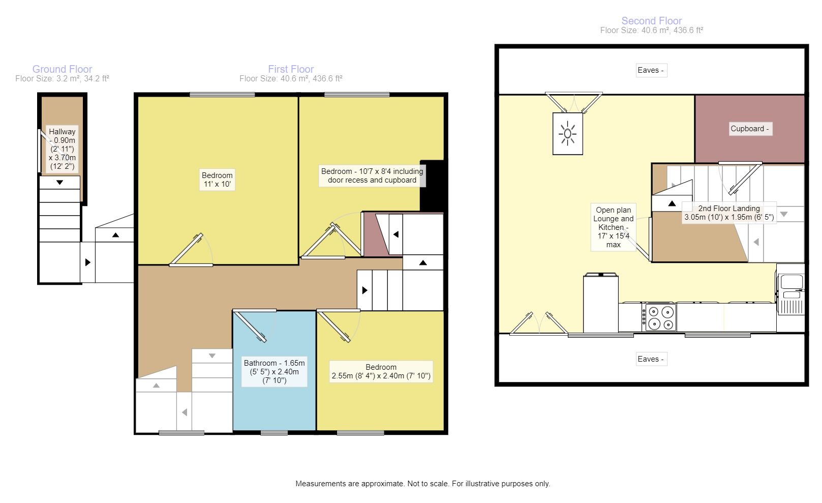 Floorplan of 3 bedroom Flat to rent, Pound Street, Exmouth, Devon, EX8
