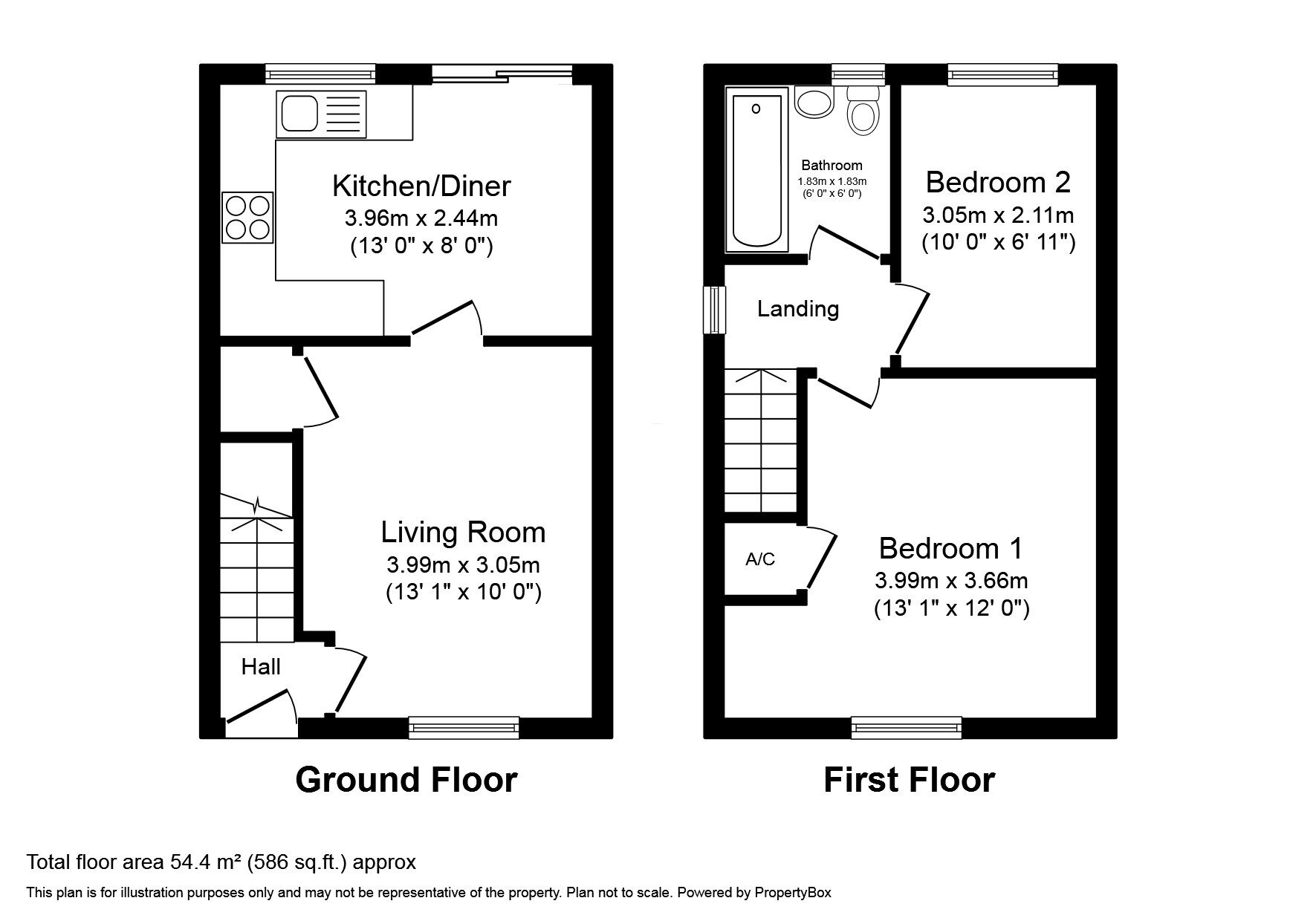 Floorplan of 2 bedroom End Terrace House to rent, The Signals, Feniton, Devon, EX14