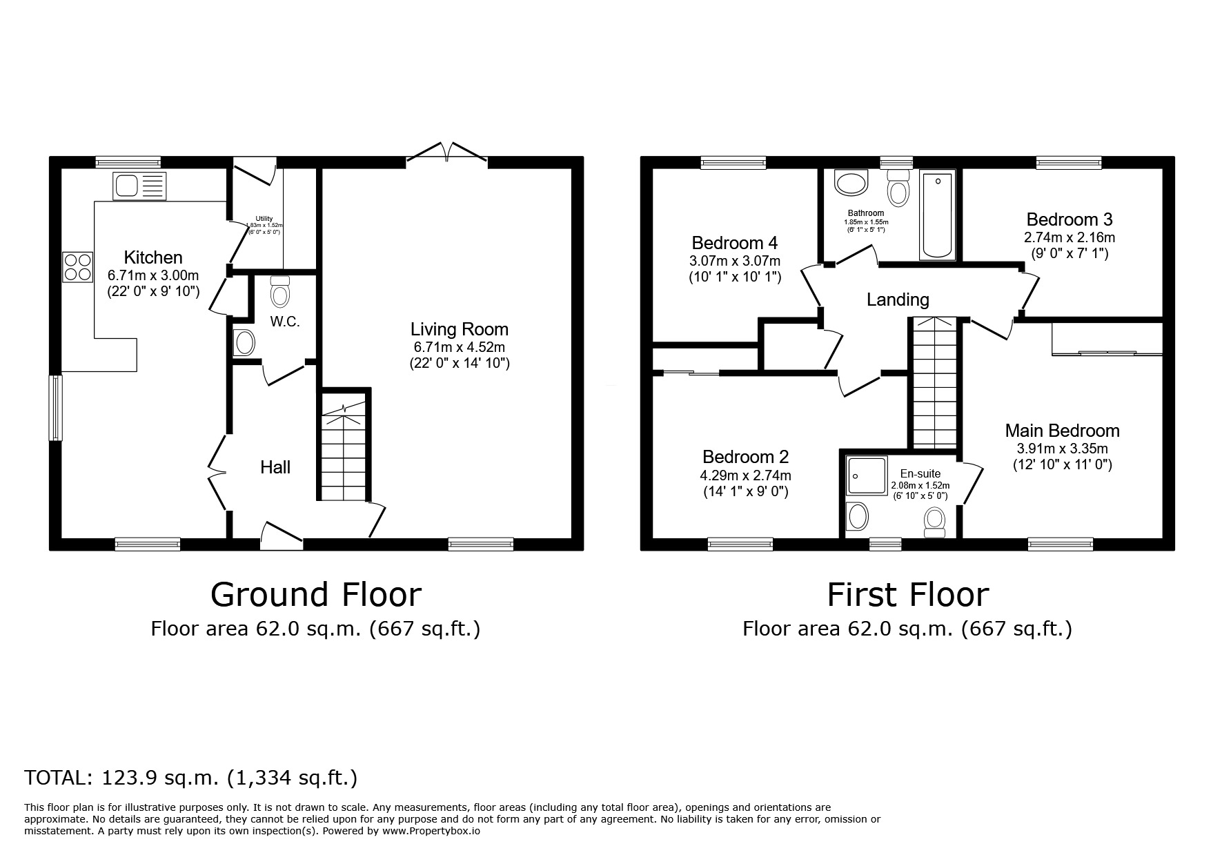 Floorplan of 4 bedroom Detached House for sale, Crook Copse, Exeter, Devon, EX1