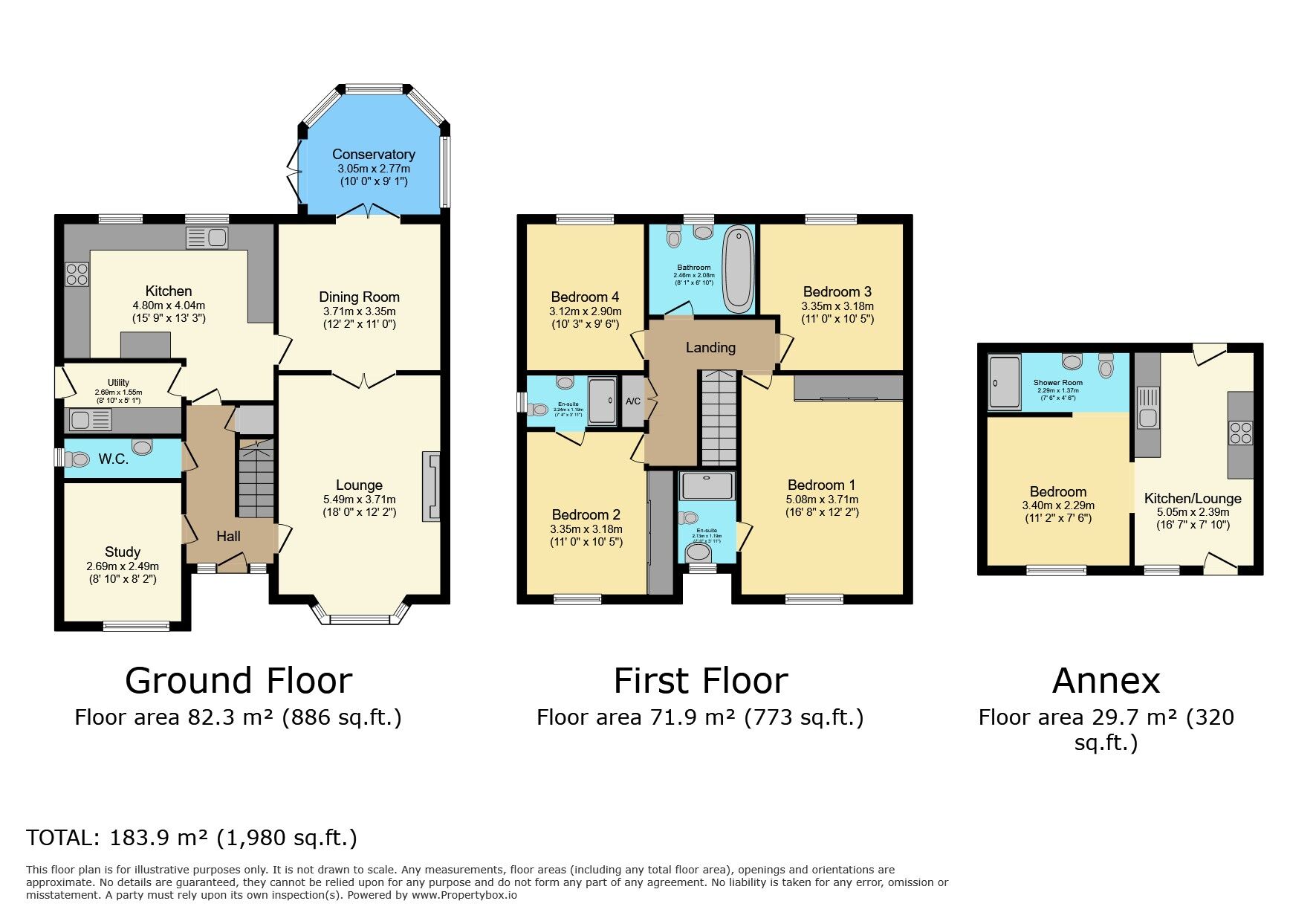Floorplan of 5 bedroom Detached House for sale, Hulham Vale, Exmouth, Devon, EX8