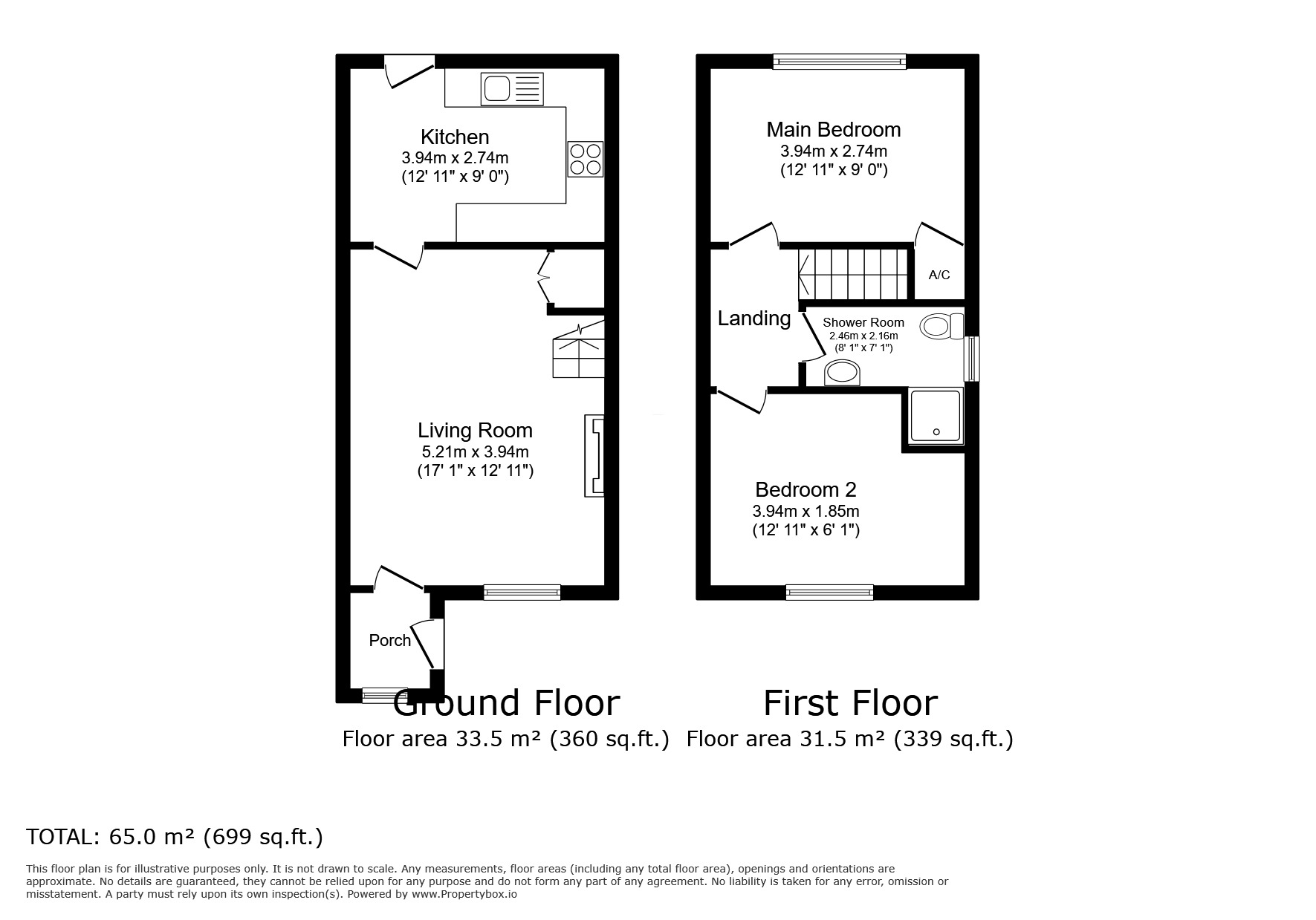 Floorplan of 2 bedroom Semi Detached House to rent, Barrowdale Close, Exmouth, Devon, EX8