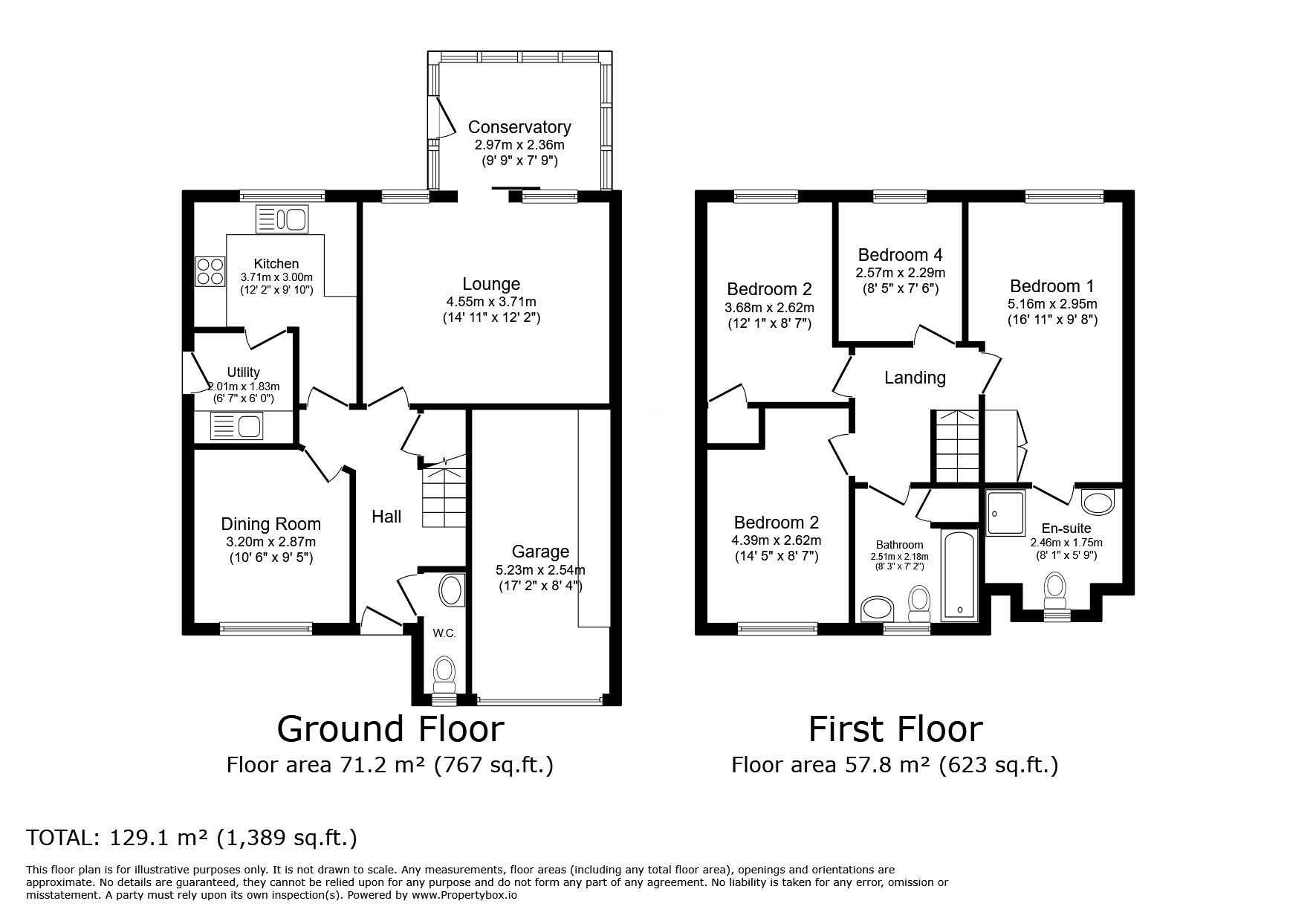 Floorplan of 4 bedroom Detached House for sale, St. Sevan Way, Exmouth, Devon, EX8