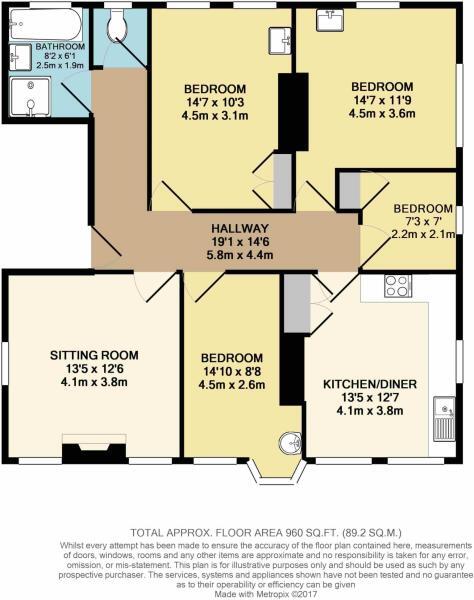 Floorplan of 4 bedroom  Flat to rent, Fore Street, Exmouth, Devon, EX8
