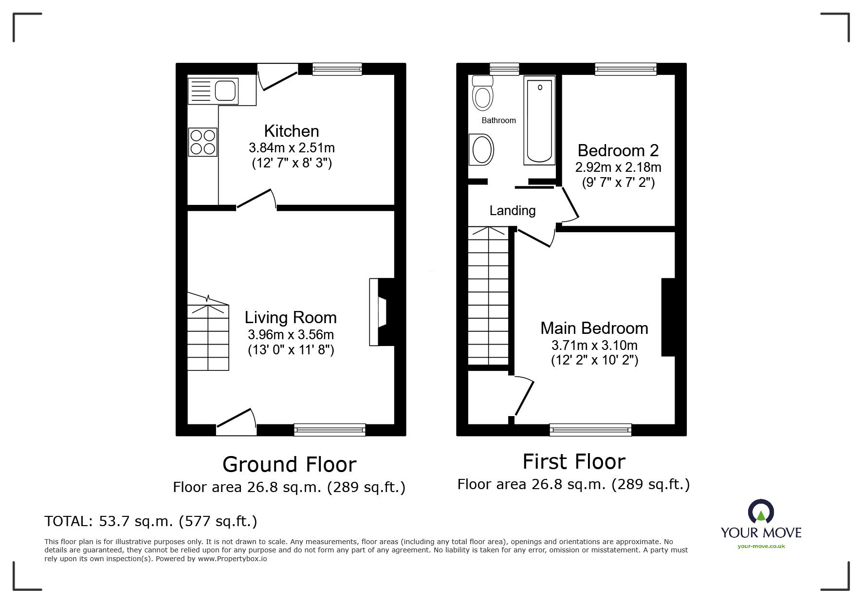 Floorplan of 2 bedroom Mid Terrace House for sale, Dowell Street, Honiton, Devon, EX14